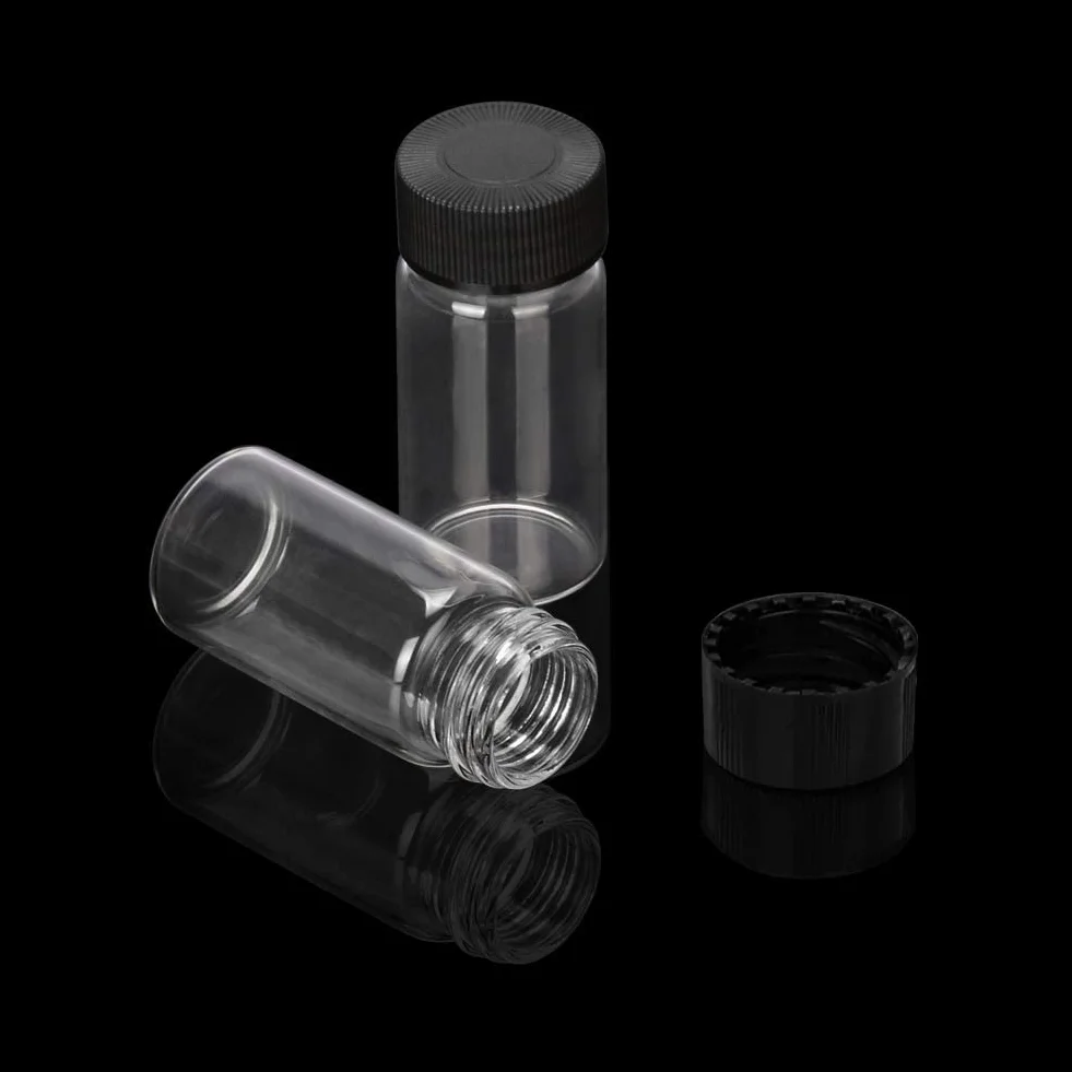 Stonylab 20 Paquetes Viales Muestra de Vidrio 20 ml con Tapa de Rosca, Frasco Reactivo de Laboratorio