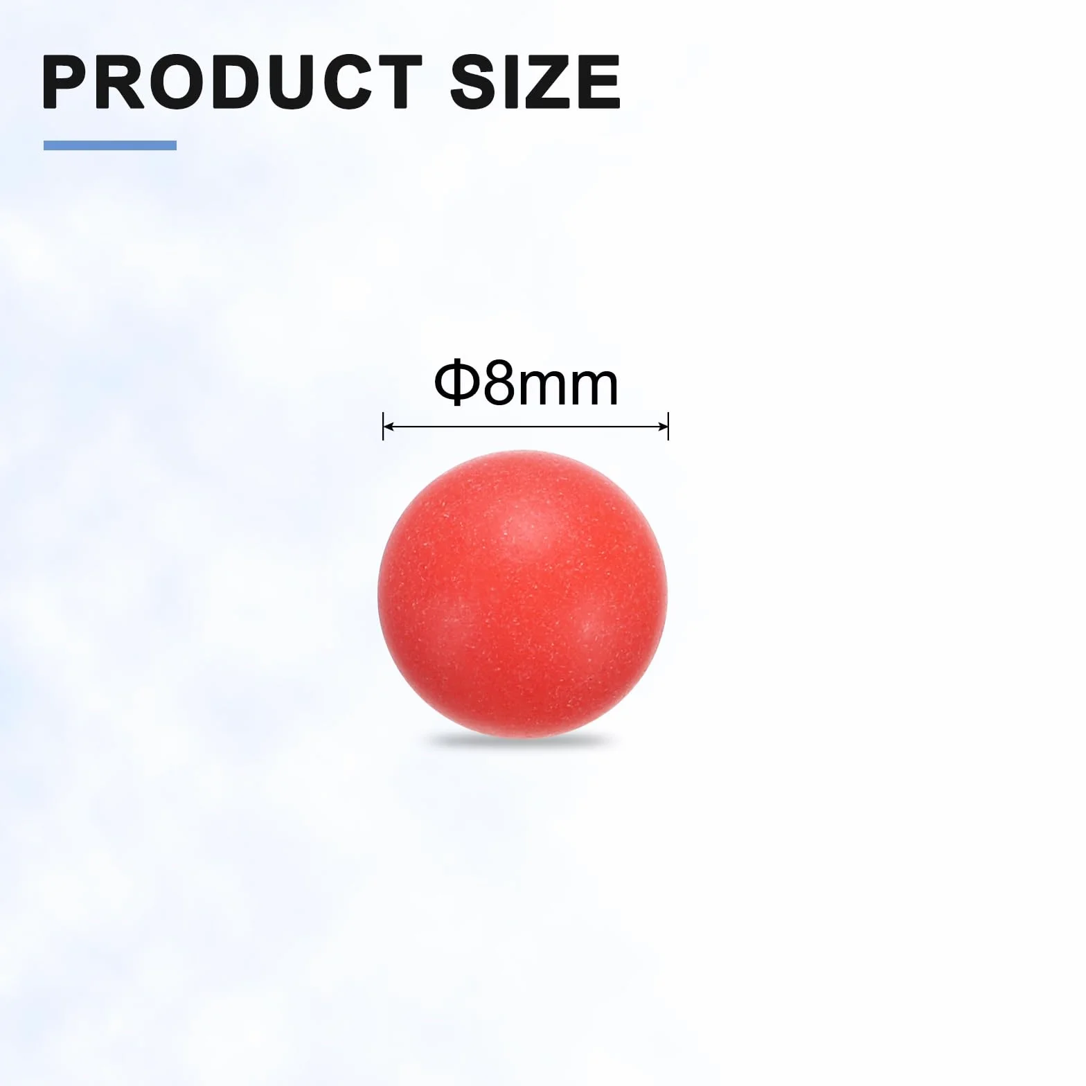 QUARKZMAN 100 Piezas Bolas Rodamiento Plástico PP 8mm Precisión G2 Superficie Escarchada Rojo