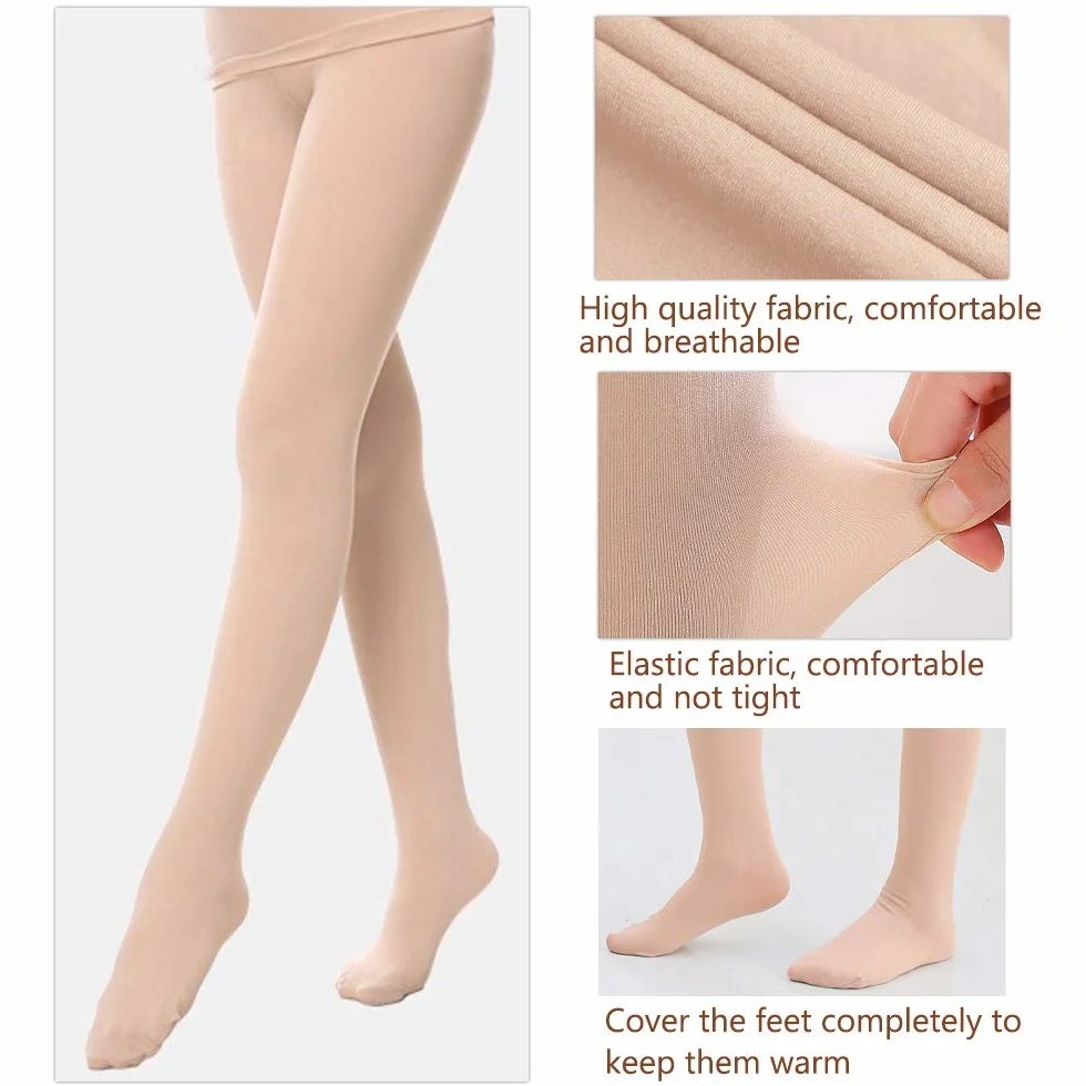 Niñas Baile Ballet Elásticos Camiseta Pantimedias Niños Gimnasia Medias Leotardos Conjuntos Térmicos