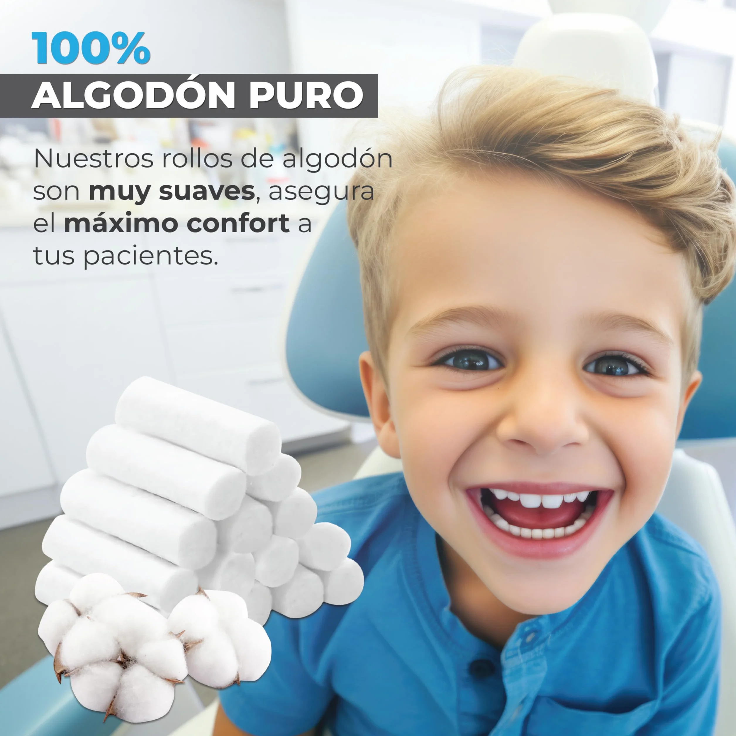 Rollos de Algodón Dental 15 Piezas (600 Rollos) para Sangrado Nasal o Bucal
