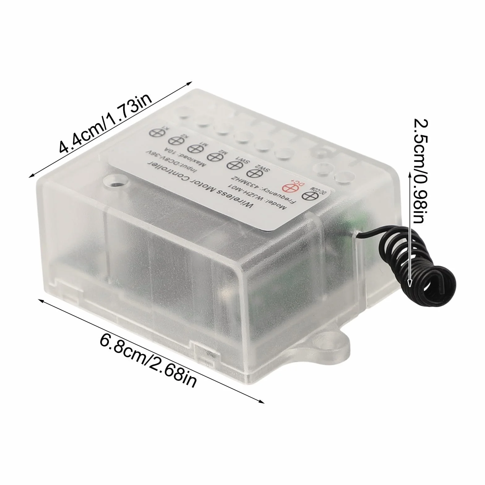 Mando a distancia para interruptor de control de actuadores lineales, compatible con motores de 8-36 V CC, 10 A, RF inalámbrico