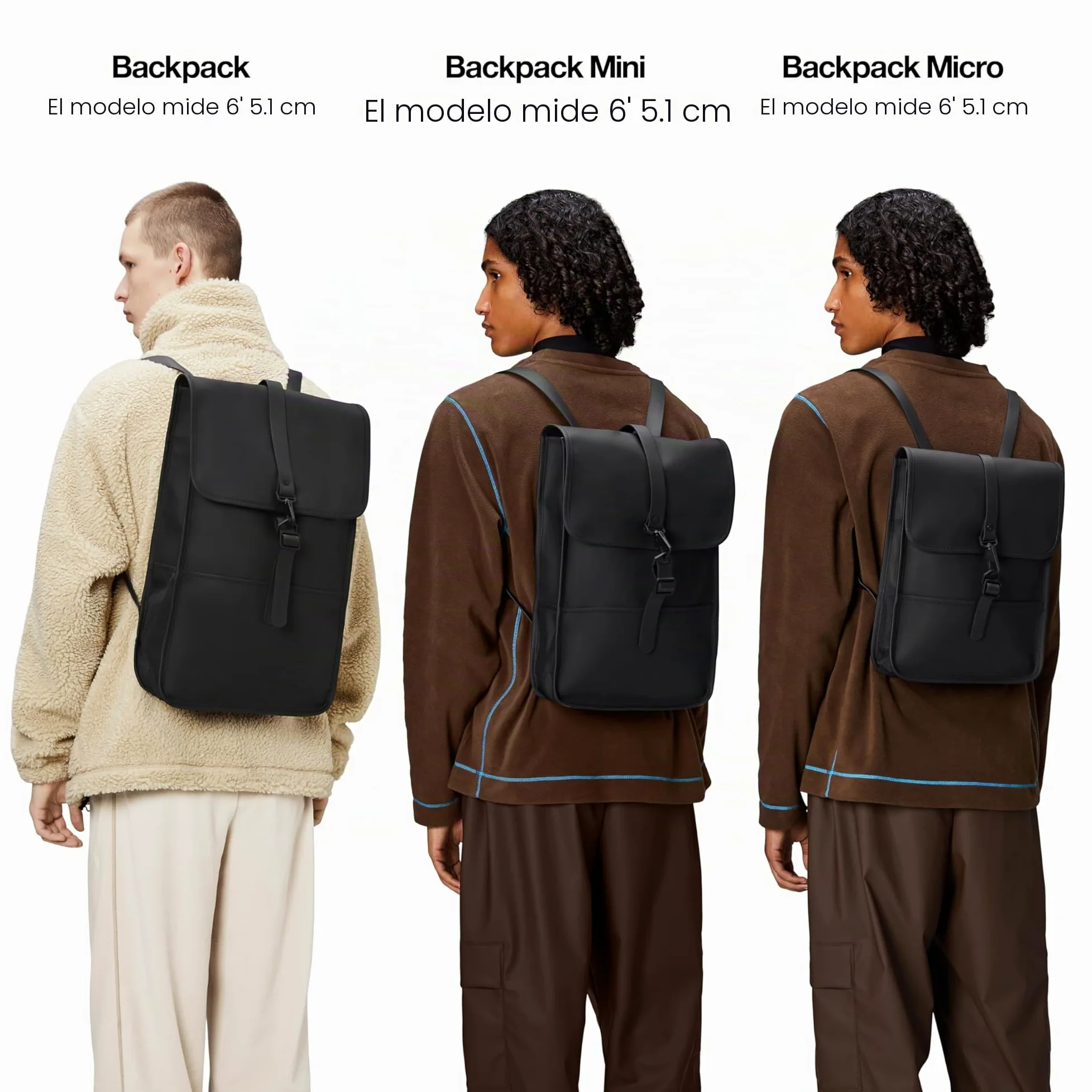 RAINS Backpack, Mochila impermeable para hombres y mujeres, bolsa para ordenador portátil, para trabajo o viajes, Gris, Regular, Moderno