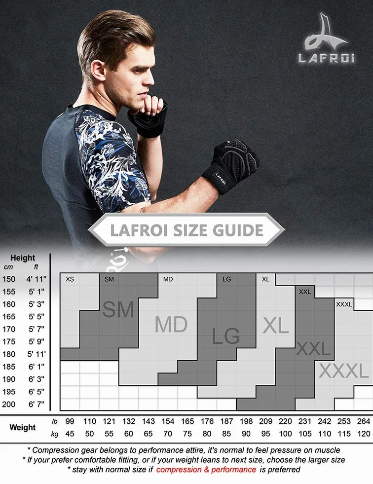 LAFROI Camiseta de Compresión Manga Larga Hombre Protección Solar UPF 50+