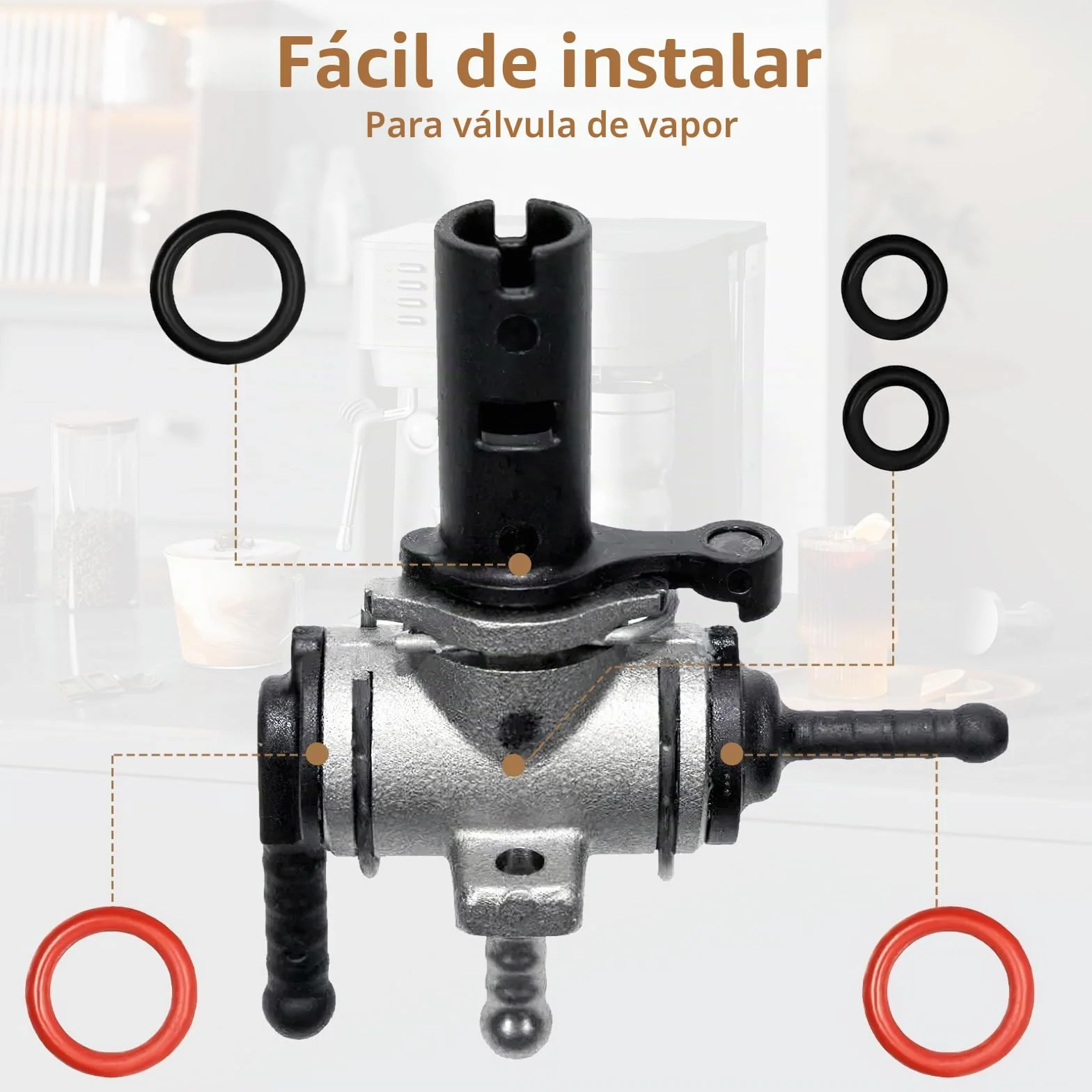Junta tórica Philips Saeco 30 piezas juntas estanqueidad grupo infusor cepillo limpieza recambios cafetera automática