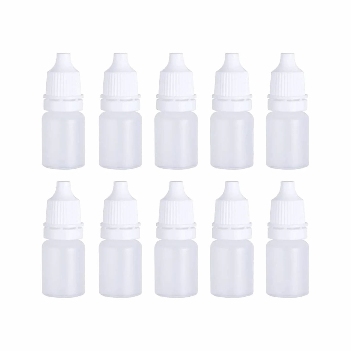 Frascos cuentagotas 5 ml, botellas flexibles, recipientes con tapa, vacíos