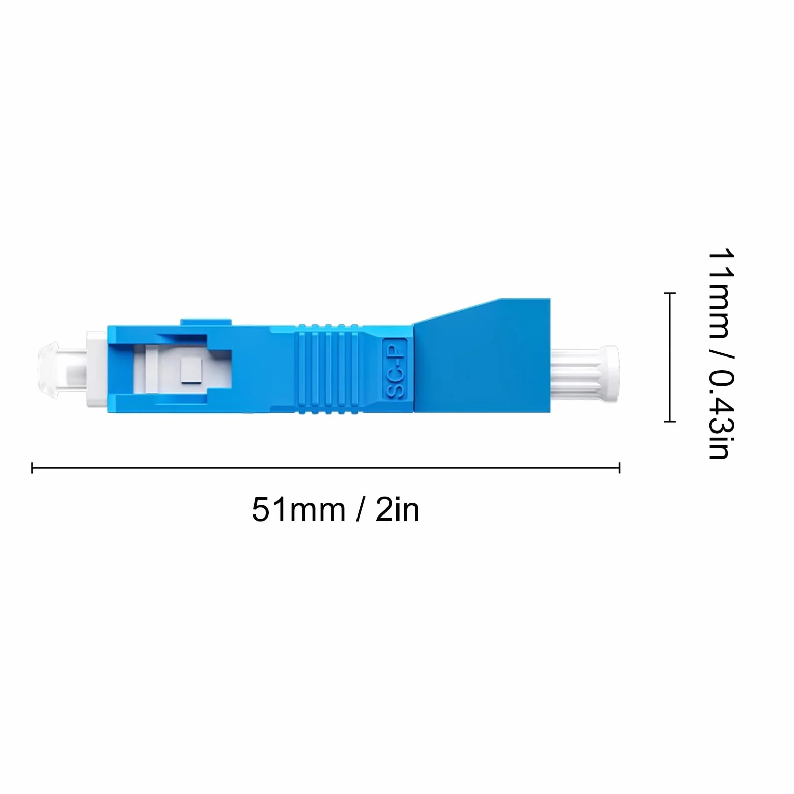 Duttek Adaptador de Fibra Óptica SC Macho a LC Hembra, Modo único 9/125um, 4 Pack