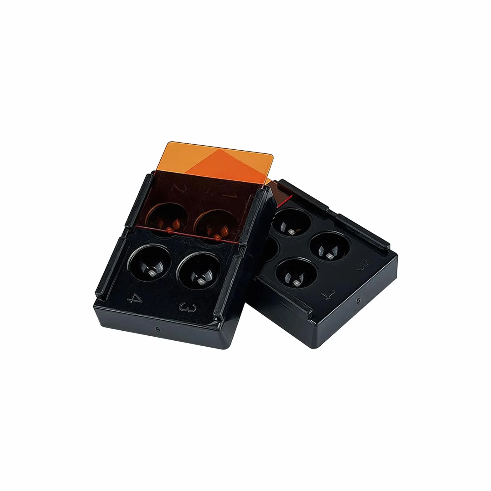 Caja de luz para sombreado dental 4 agujeros 5 piezas almacenamiento resina compuesta