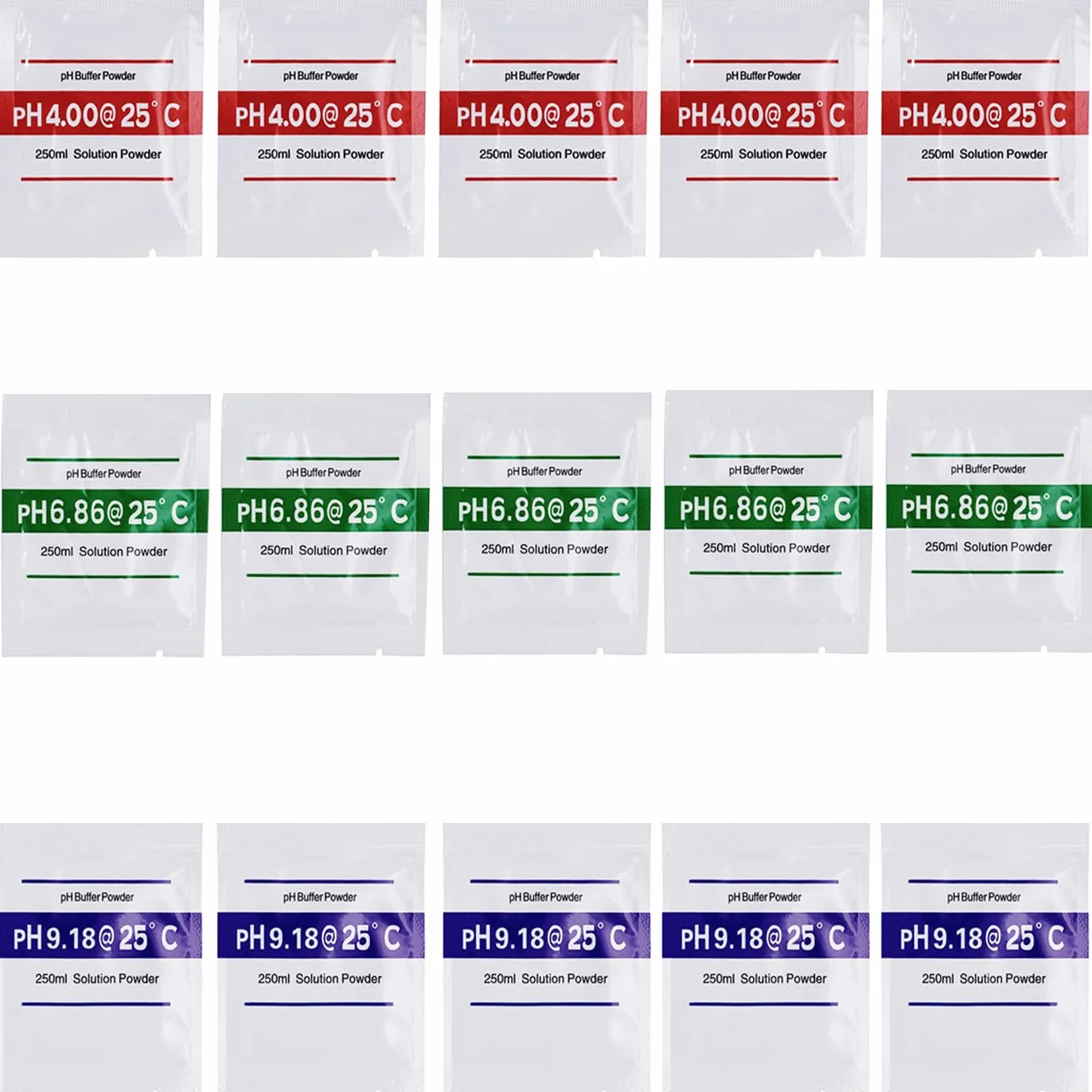 Polvo de Calibración para Medidores de pH 4.00 6.86 9.18 Set Solución Tampón