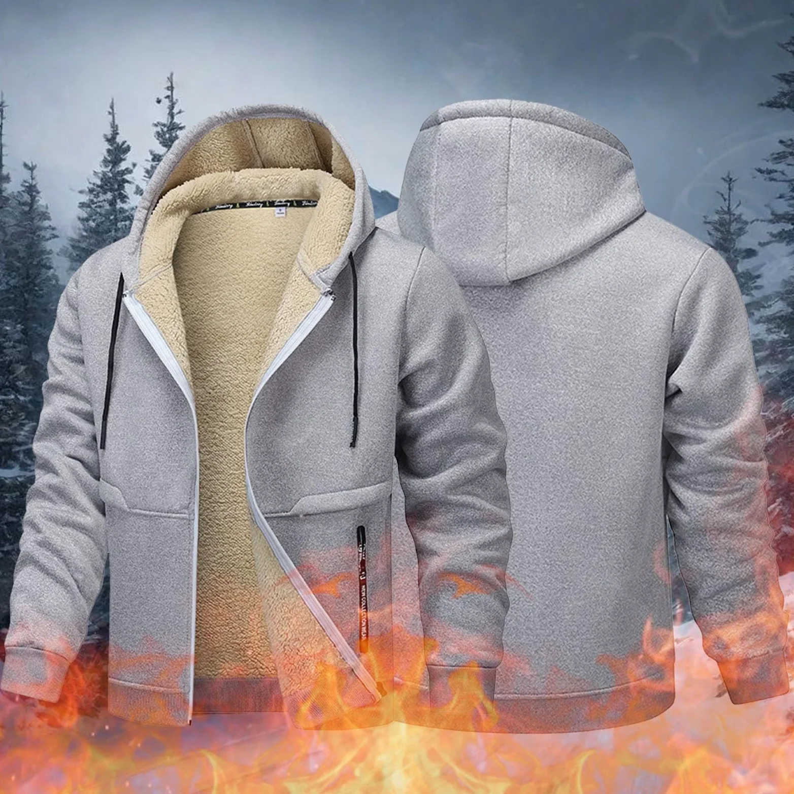 Generisch Chubasquero para hombre, impermeable, transpirable, chaqueta funcional para exteriores, senderismo, cortavientos, capucha A36