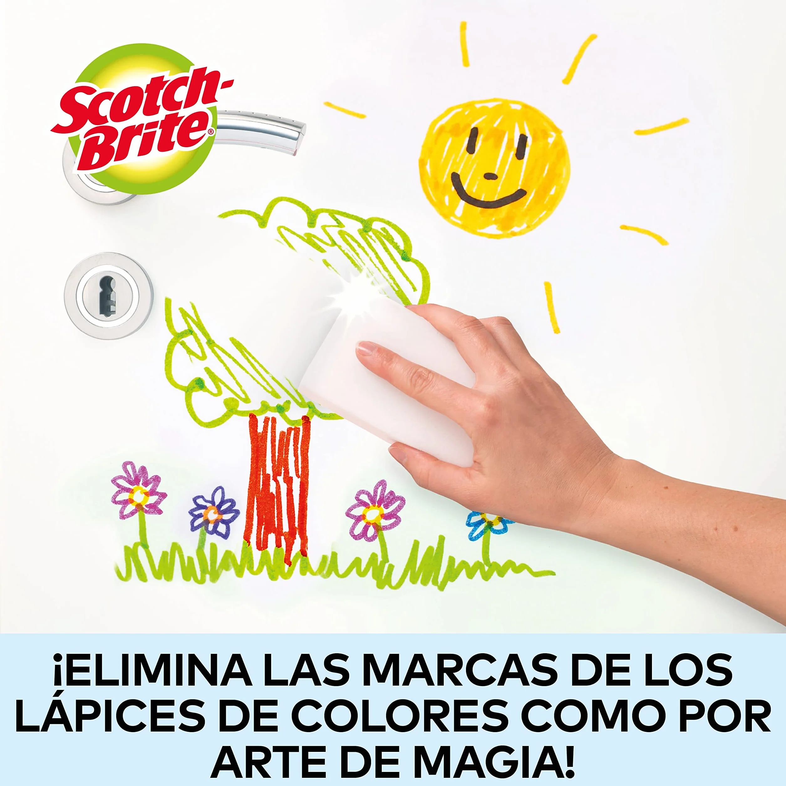 Scotch-Brite Esponja Mágica de Limpieza, Paquete de 6, Borrador para Manchas en Paredes y Zapatos