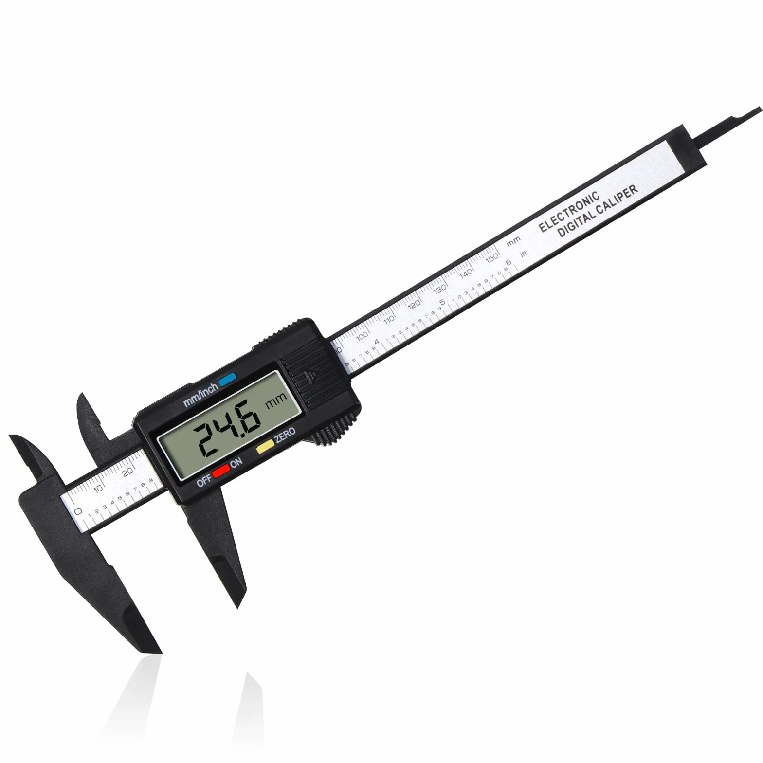Vinabo Calibre Digital Pie de Rey 150 mm 6 Pulgadas Pantalla LCD Grande Mediciones Externas Internas Profundidad Paso