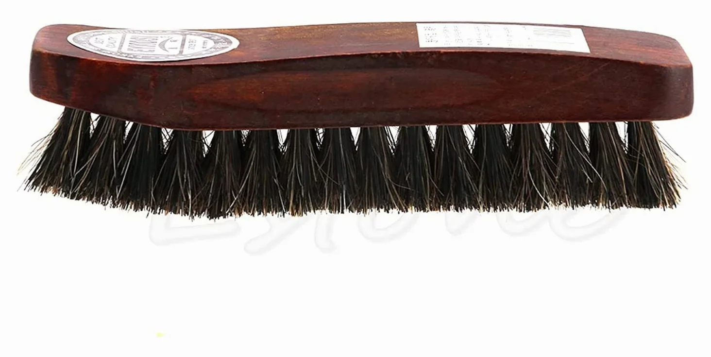 Cepillo for Zapatos, 1pc Mango de Madera Profesional Cerdas de Pelo de Caballo Bota Zapatos Brillo Cepillo for pulir