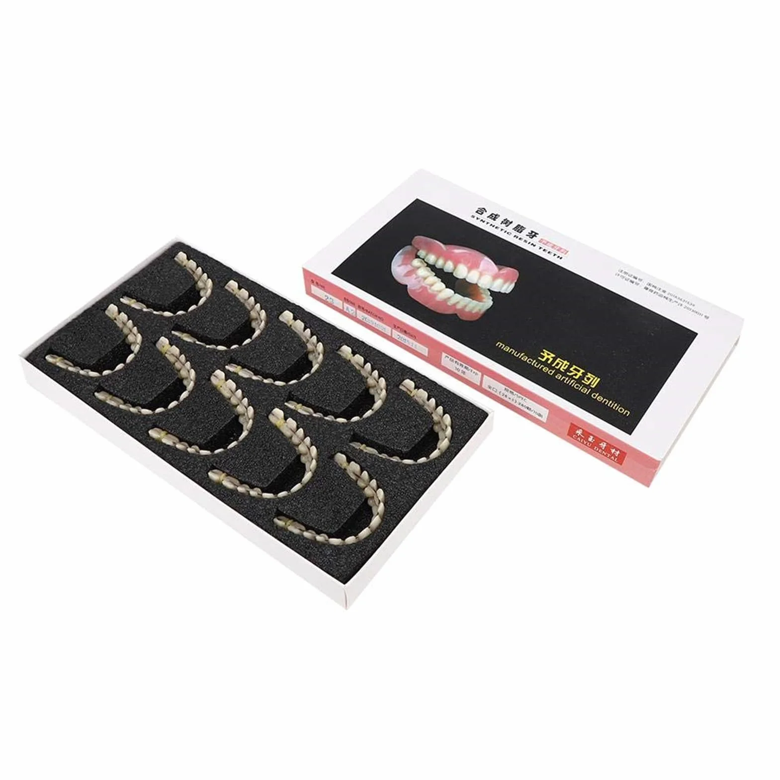 Juego de dientes postizos de resina, modelo de enseñanza dental, 280 piezas, suministro dental