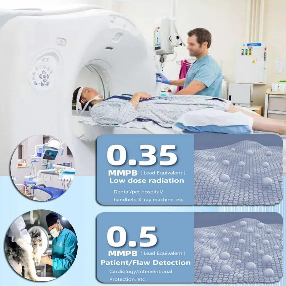 Delantal de Plomo para Rayos X, Delantal Protector de radiación de Rayos X, Cubierta Protectora Abdominal de protección contra la radiación para radiología CT Oral Dental Escudo de Rayos X