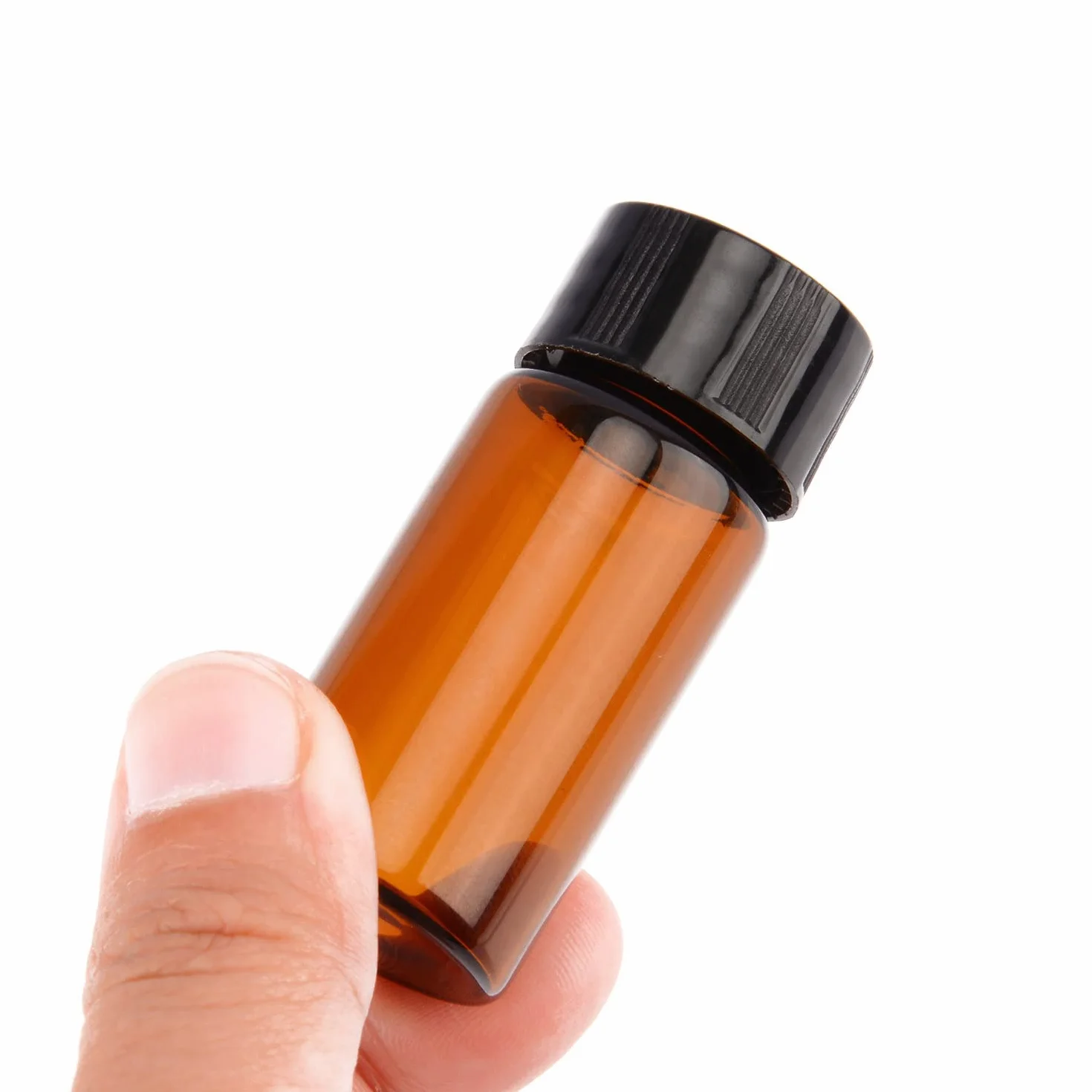 Frasco de Muestreo de Vidrio Ámbar 10 ml con Tapa de Rosca, Paquete de 40