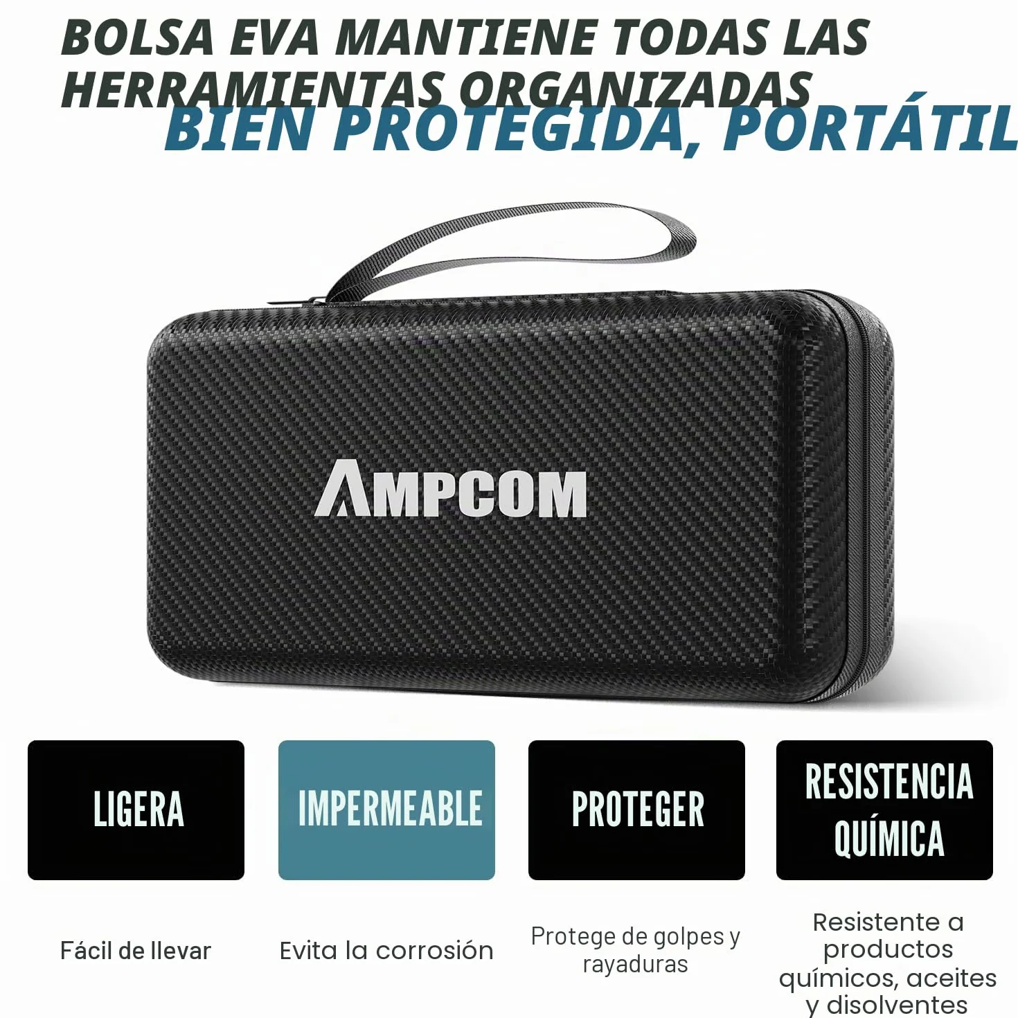 AMP COM 7 en 1 Kit de herramientas RJ45/RJ11 para conectores Cat6/Cat5e/Cat5 y pelacables de perforación 110 en bolsa impermeable