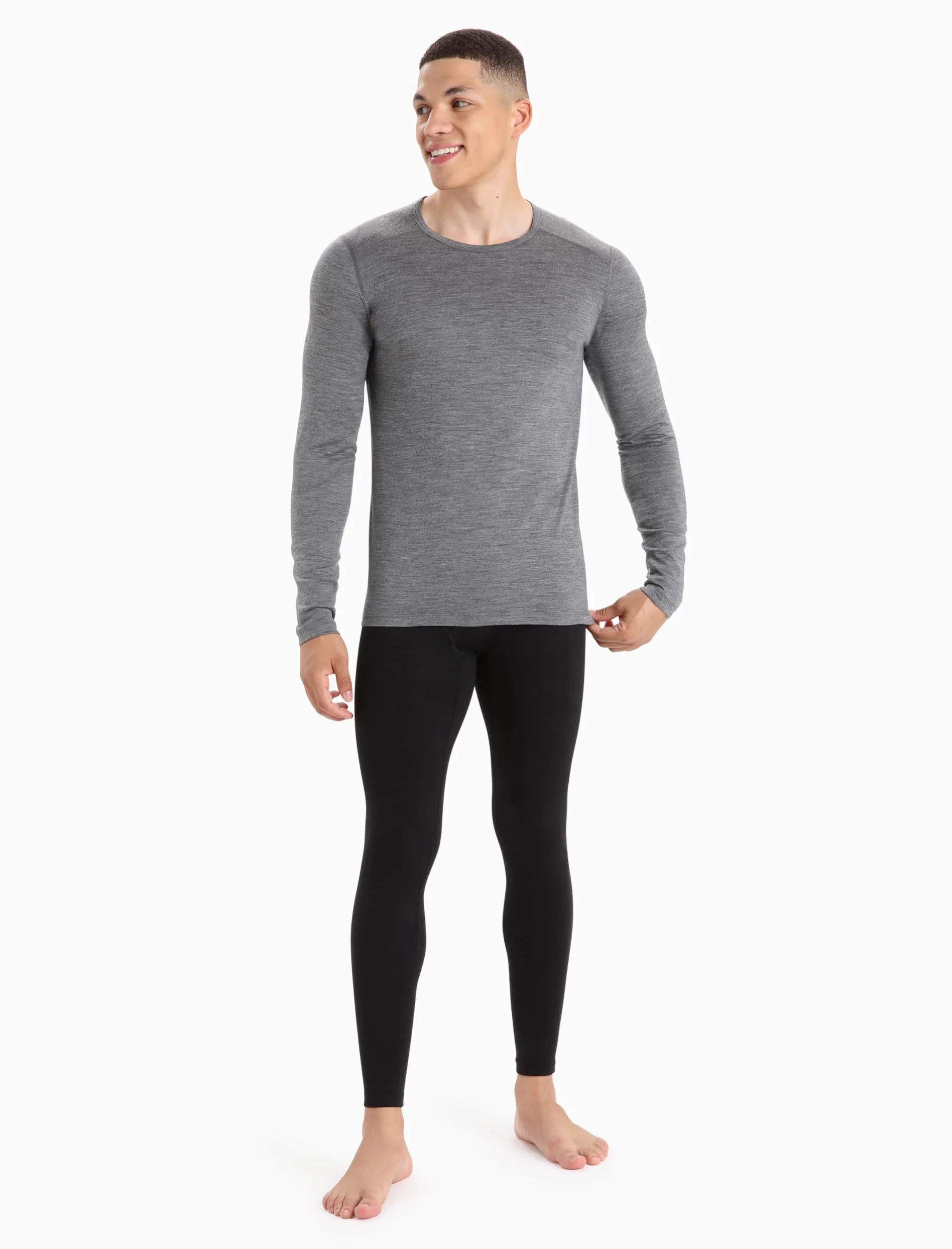 Icebreaker 200 Oasis Camiseta Térmica de Manga Larga para Clima Frío Capa Base Hombre (Pack de 1)