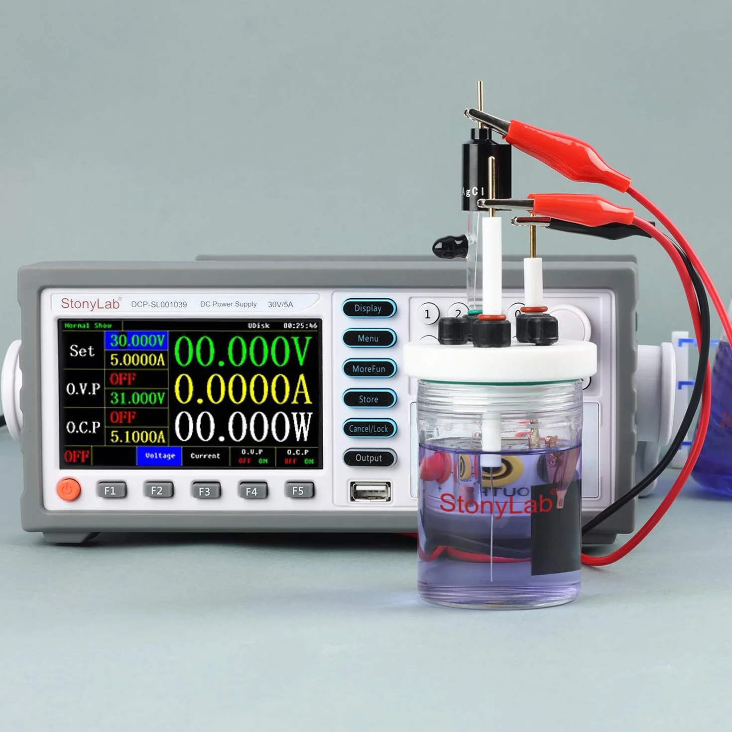 Electrodo de Referencia de Cloruro de Plata Saturado 6x65 mm Ag/AgCl para Análisis Electroquímico
