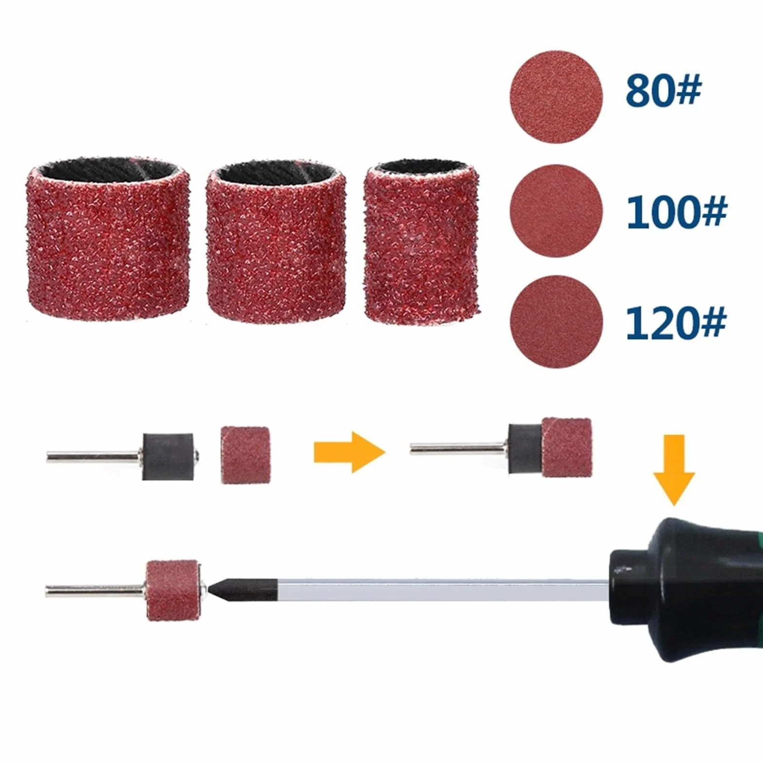 Accesorios para herramientas rotativas de pulido y grabado de metal y madera