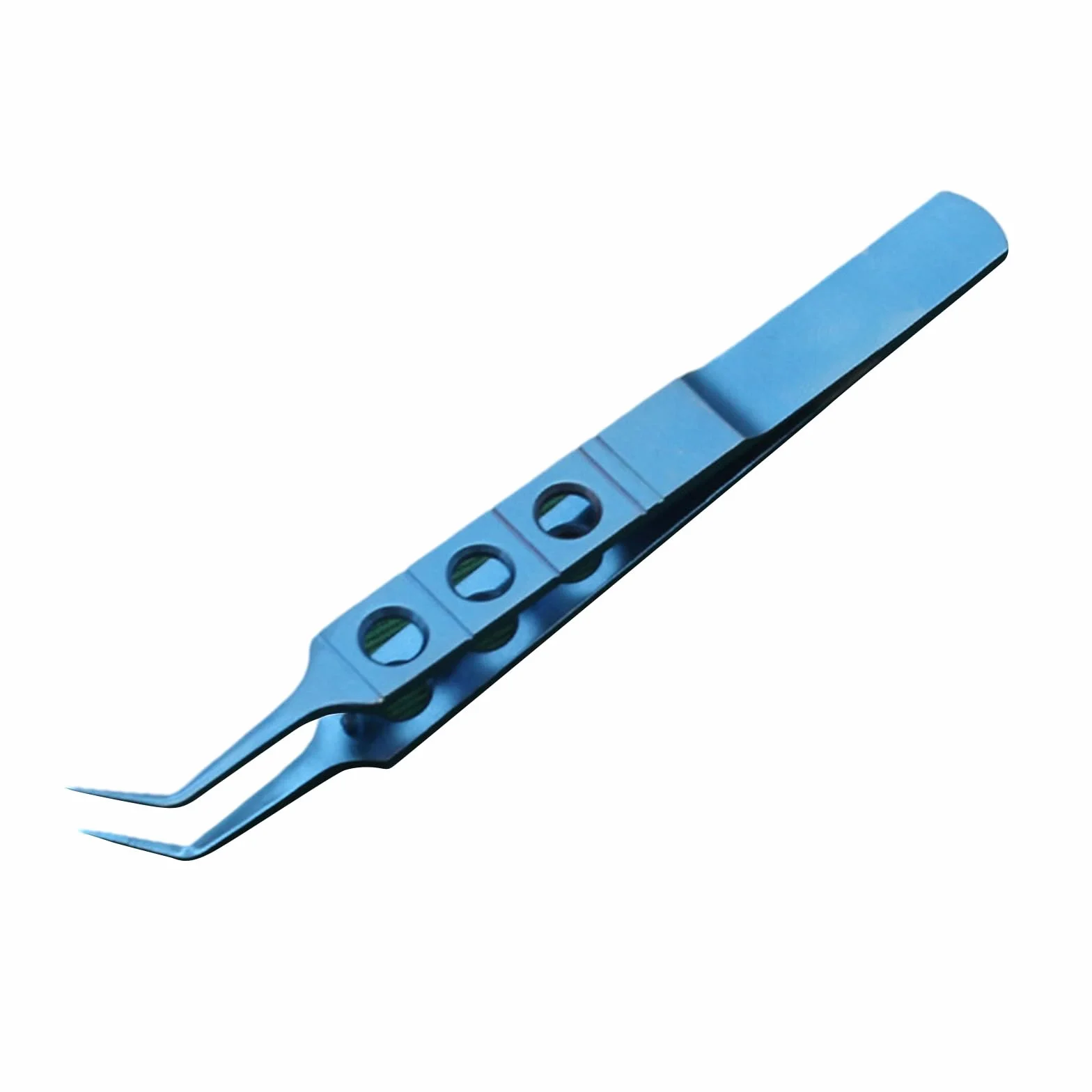 Pinzas para párpados de acero inoxidable 11 cm plataforma de gancho sin dientes quirúrgicas