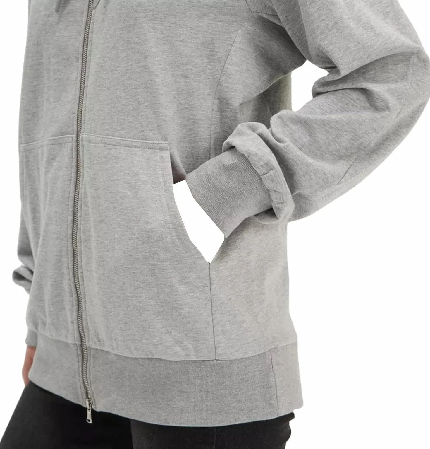 Sudadera Faraday Cremallera Protección EMF Capa Tela Plateada Bloqueo Radiación 5G WiFi RF Microondas Mujeres Embarazadas