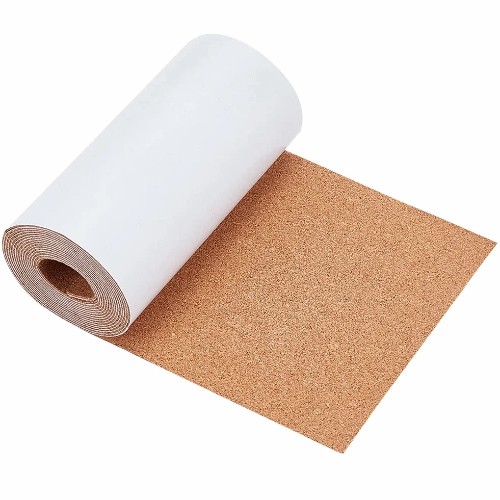 BENECREAT Rollo de corcho autoadhesivo 2,5 m x 15 cm 1 mm de grosor para decoración de pared