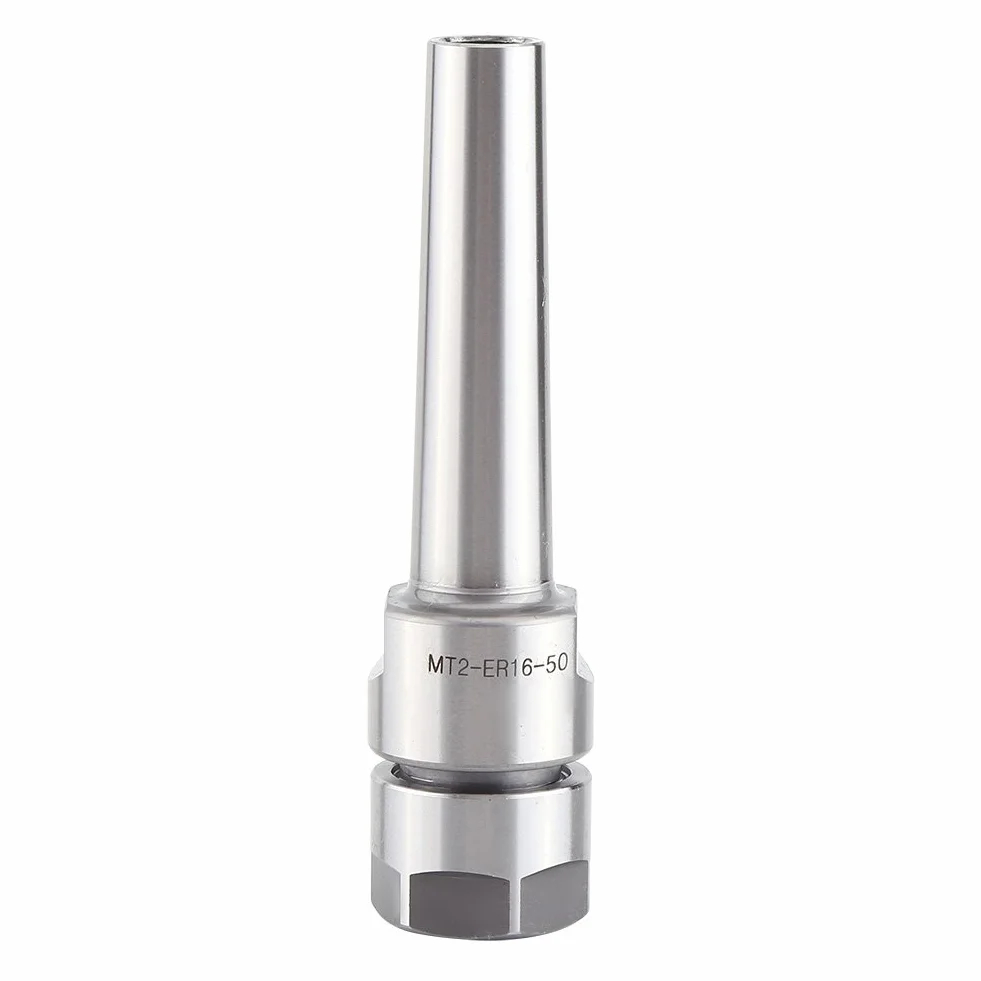 Akozon CNC MT2-ER16-50 MT2 Holder M10 Taper Collet Holder Herramientas de fresado