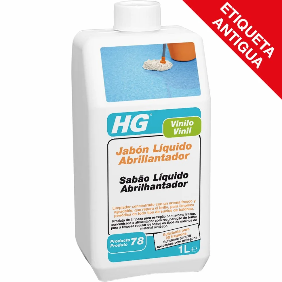HG Limpiador Abrillantador Vinilo 1 L - Limpiador Suelos Linóleo