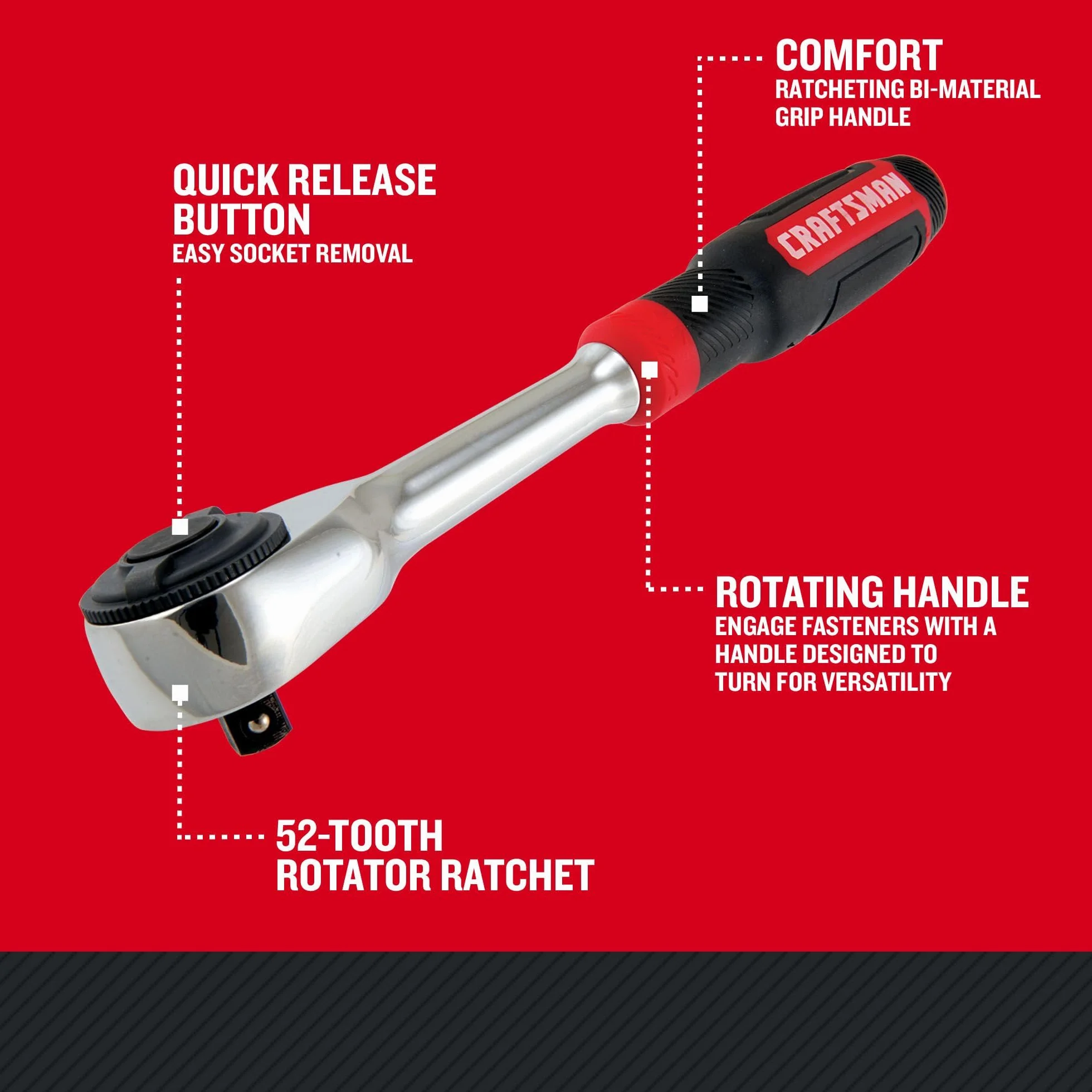 CRAFTSMAN Trinquete Rotador 3/8 Pulgadas CMMT86000