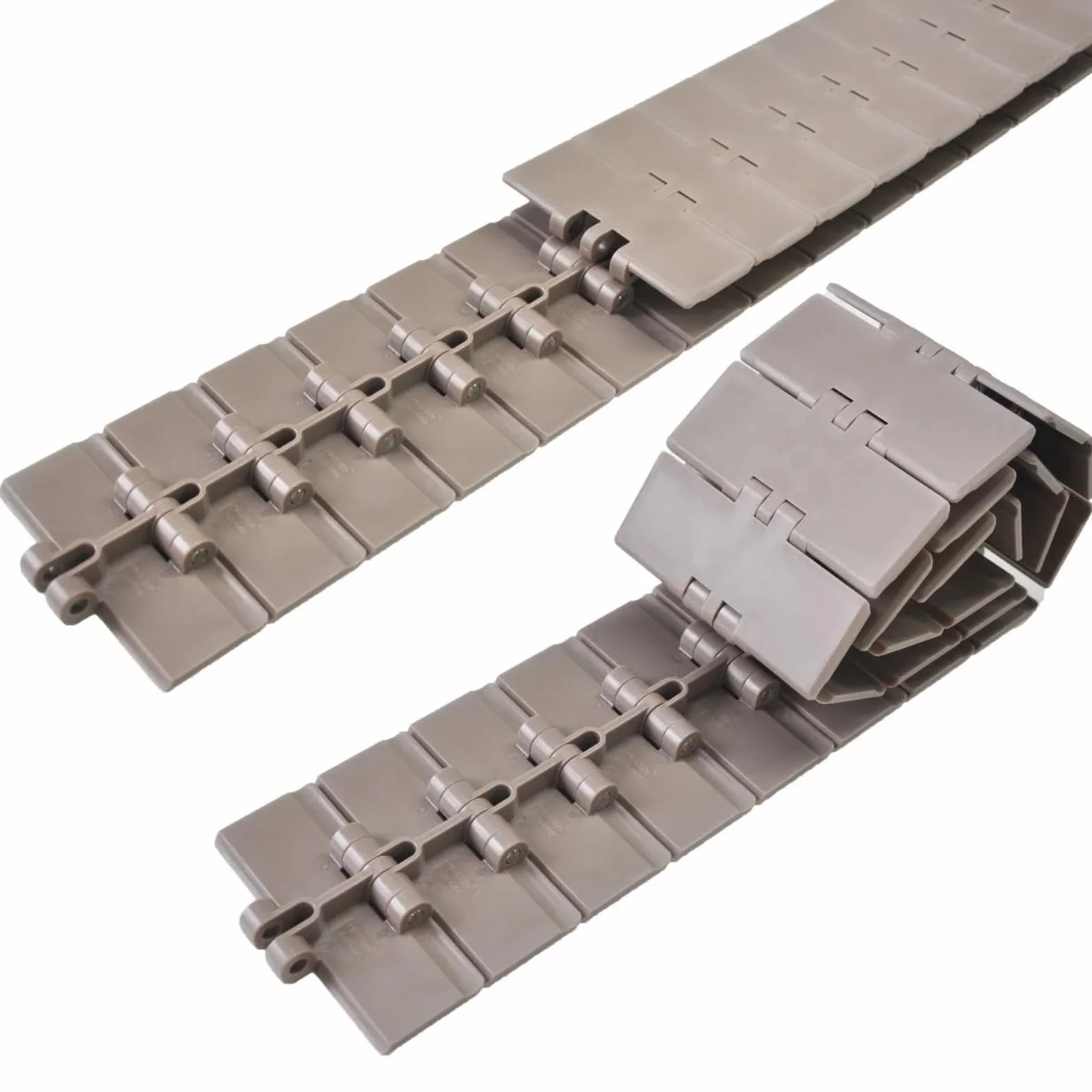 Cinta transportadora 820-K400 101,6mm cadena de transmisión POM bisagra única placa de cadena superior plana