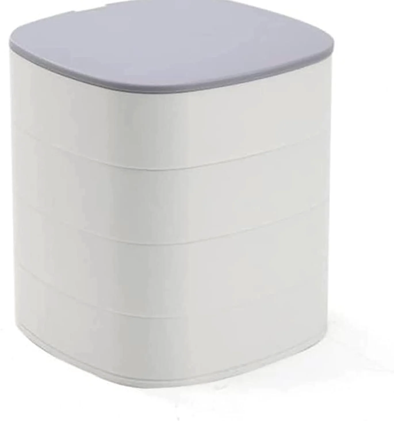 MRKU Caja de Almacenamiento de Accesorios giratoria, Caja de Almacenamiento en Capas para Pendientes, Horquillas, tocados y Espejos