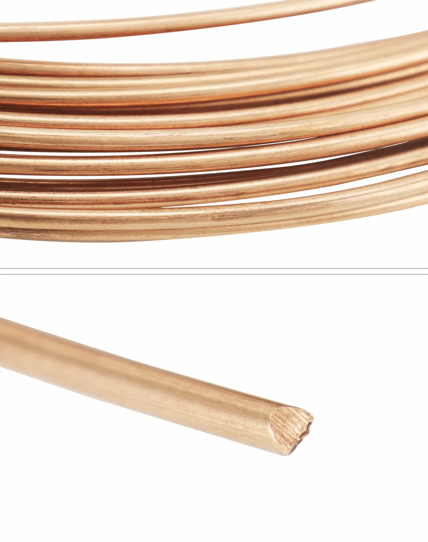 QWORK Hilo de Cobre Puro Ø2mm 10m Alambre Cu 99 DIY