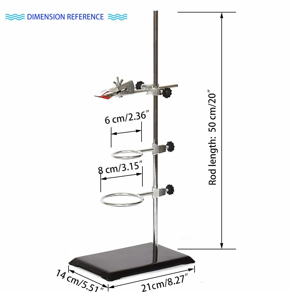 MissZM Soporte de Retorta de Laboratorio con Abrazadera 50 cm 20"