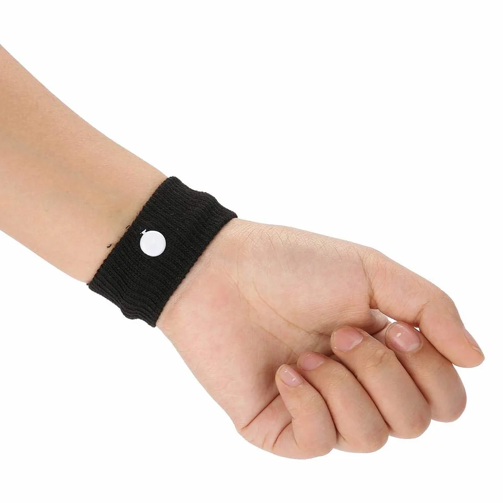 Pulseras contra las náuseas para mareo, 1 par, alivio enfermedad de movimiento viaje