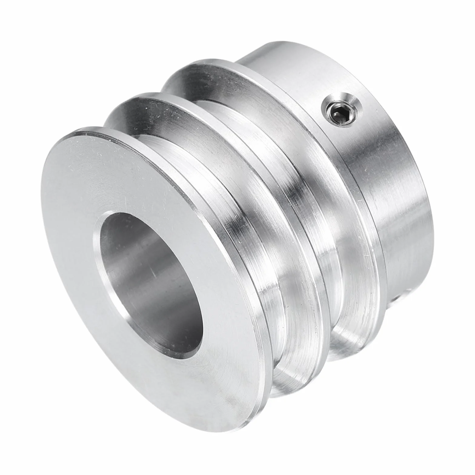 QUARKZMAN Polea en V de 19 mm Diámetro Exterior 40 mm Doble Ranura Aleación de Aluminio para Eje Motor 6 mm (1/4")