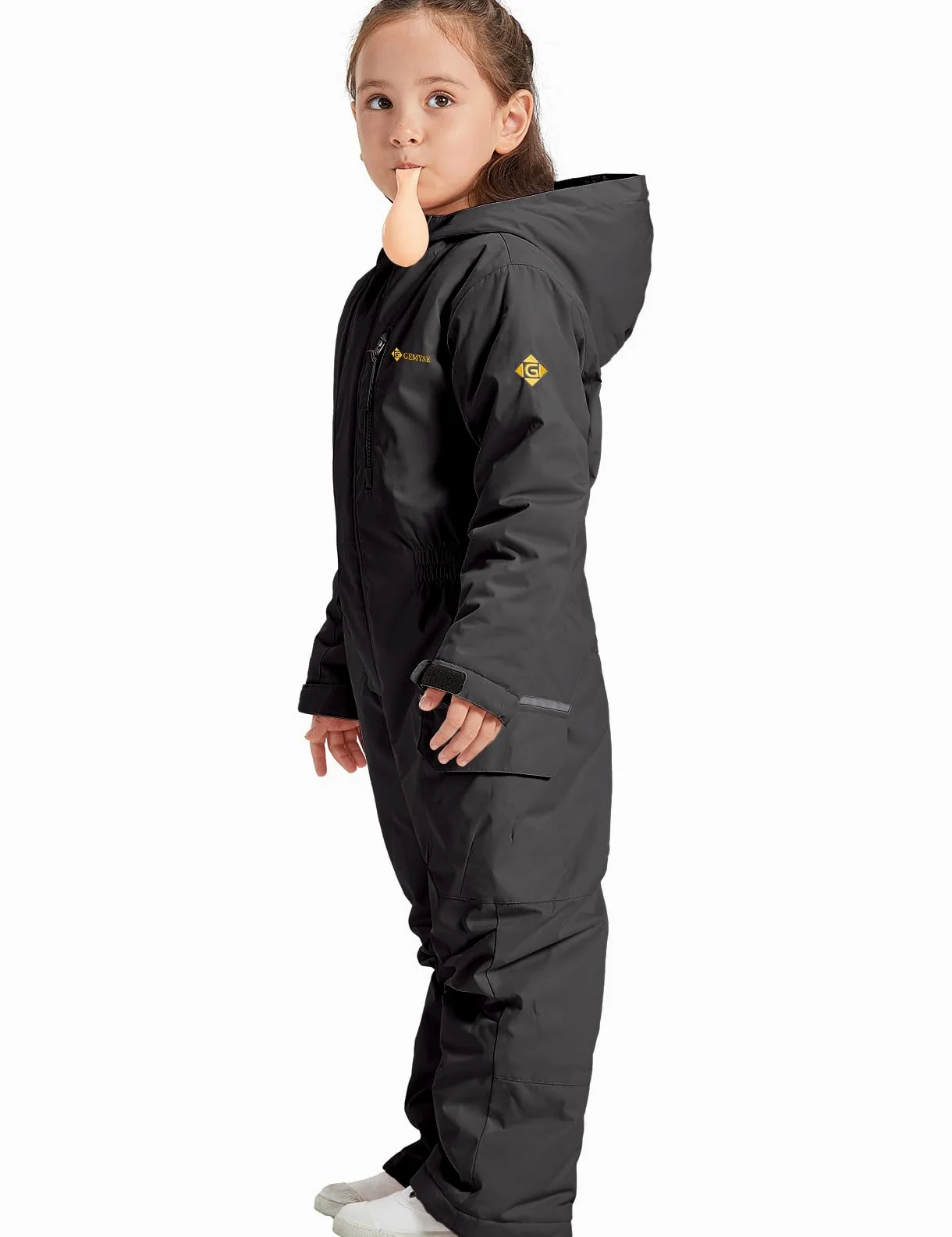 GEMYSE Trajes de esquí de una pieza para niños Jumpsuits Trajes de nieve impermeables de invierno para niños y niñas