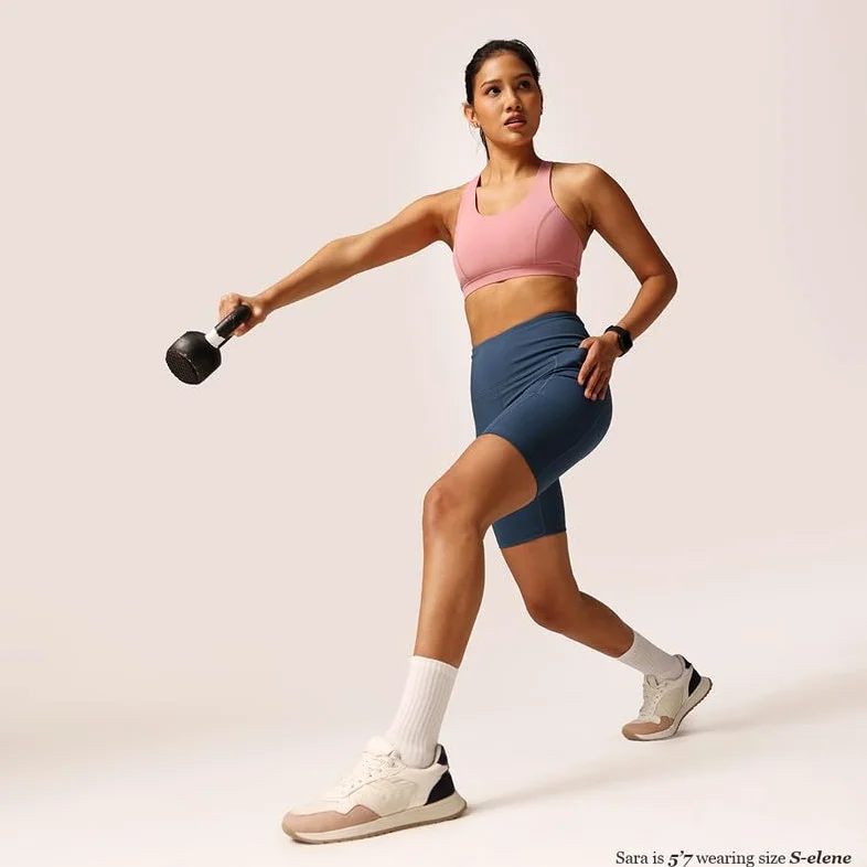 Blissclub Ultimate Pantalones cortos de ciclismo Lite con 2 bolsillos, pantalones cortos de gimnasio para mujer, pantalones cortos deportivos, pantalones cortos de natación y moldeadores para abdomen