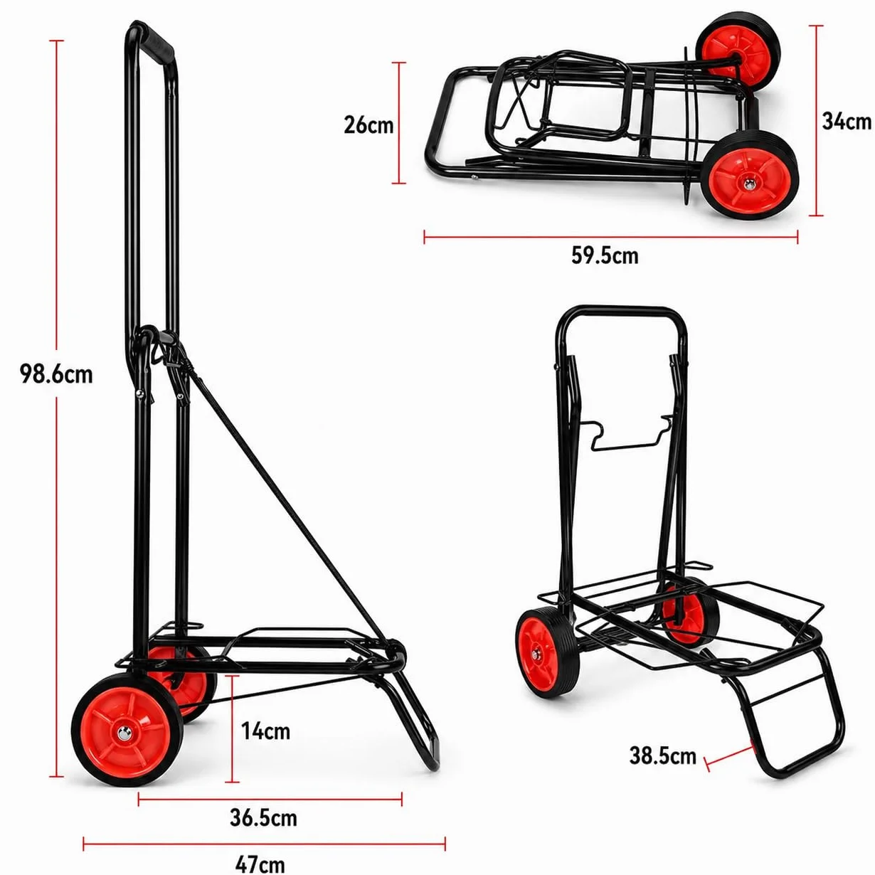 Carro Playa Multiusos Plegable Estructura Metálica Ruedas Grandes Porta Neveras Exterior Camping