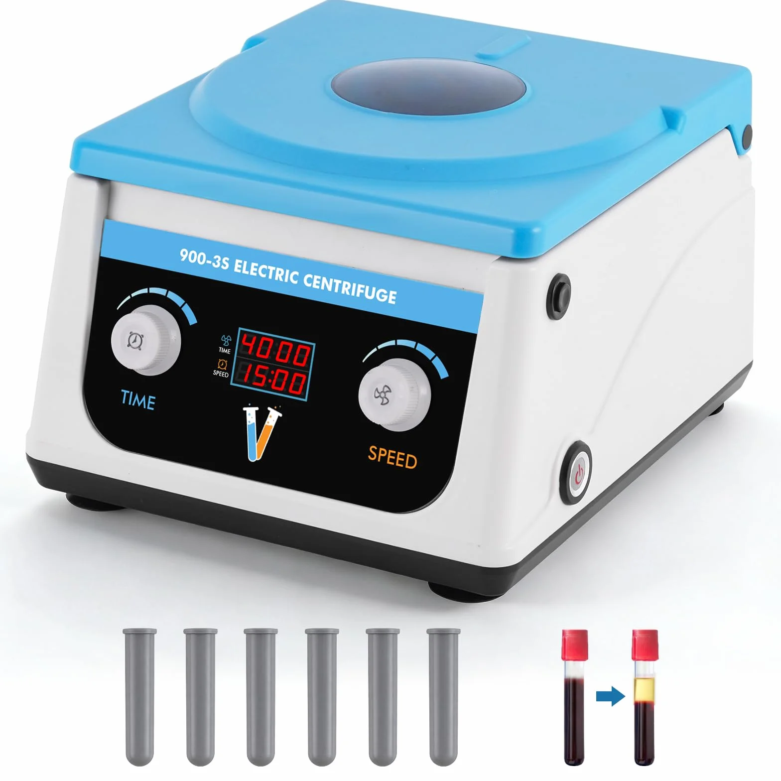 Centrífuga de Laboratorio de Sobremesa Baja Velocidad 4000 rpm 6x15ml LCD Digital
