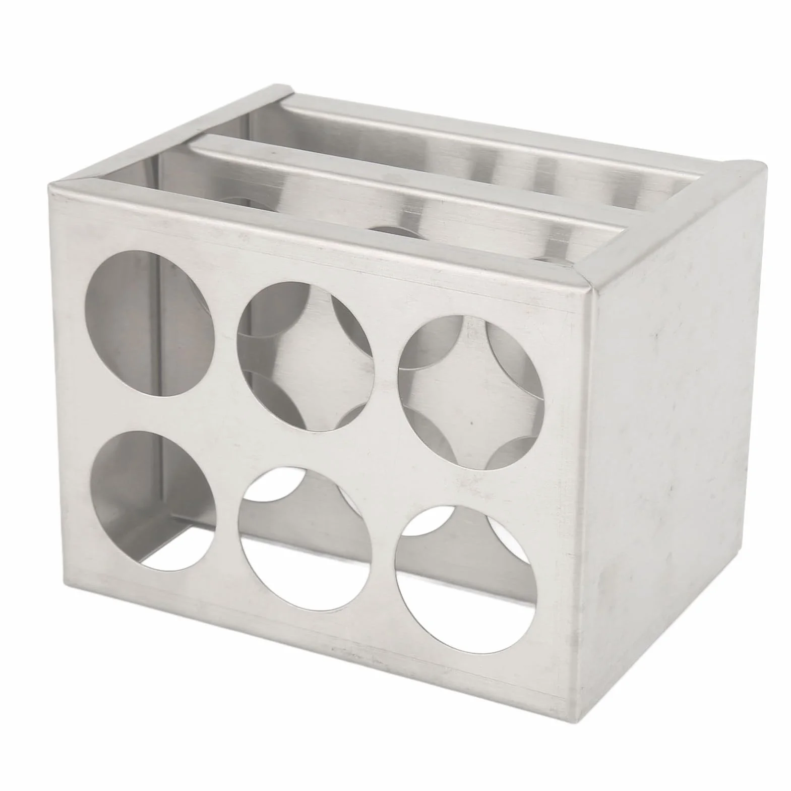 Soporte para Tubos de Ensayo de Acero Inoxidable 30mm 6 Orificios 3 Niveles 50ml