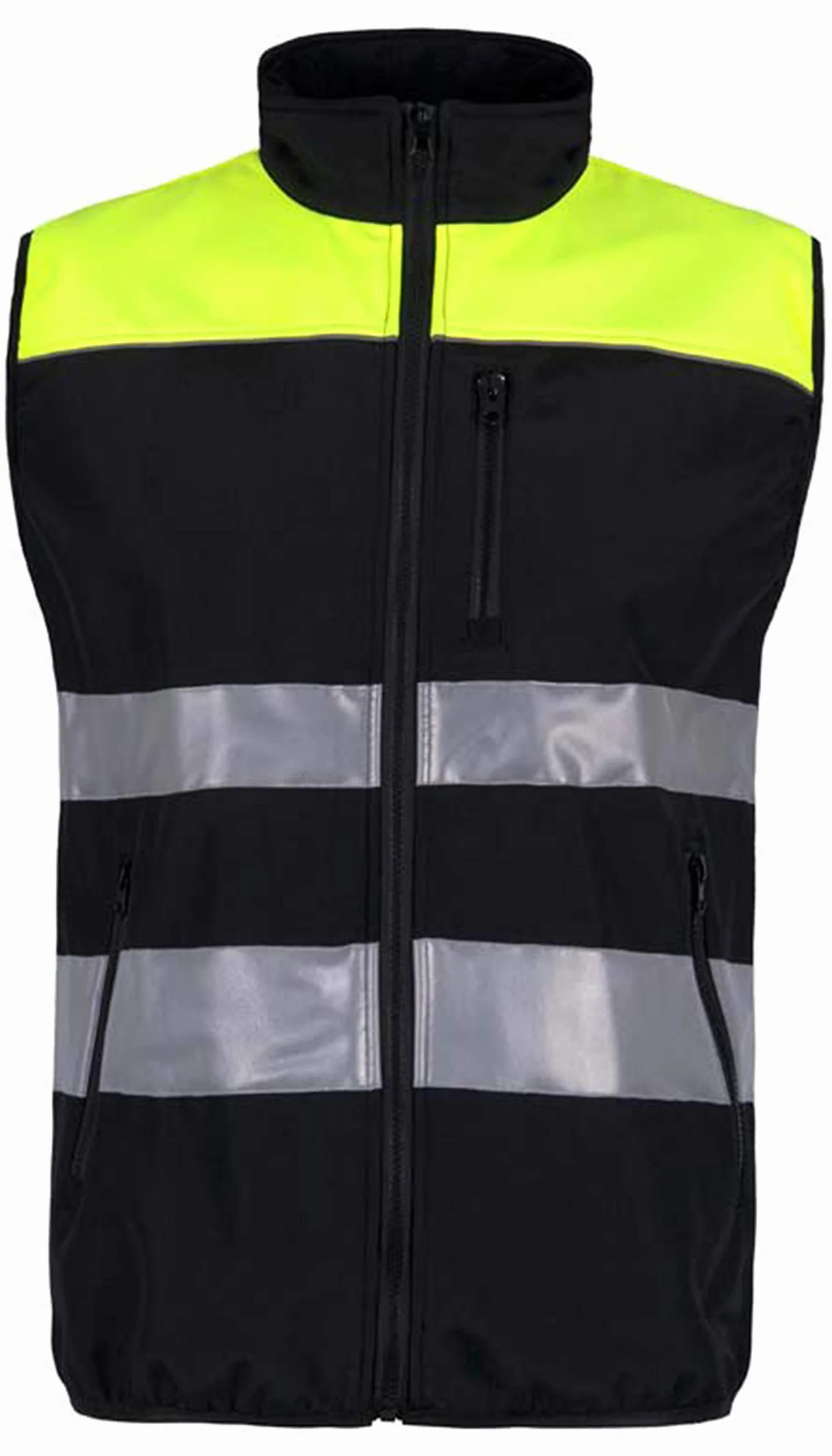 WORKTEAM Chaleco Alta Visibilidad Softshell Ripstop Reflectante Cortavientos Impermeable EN 17353 EN 14058