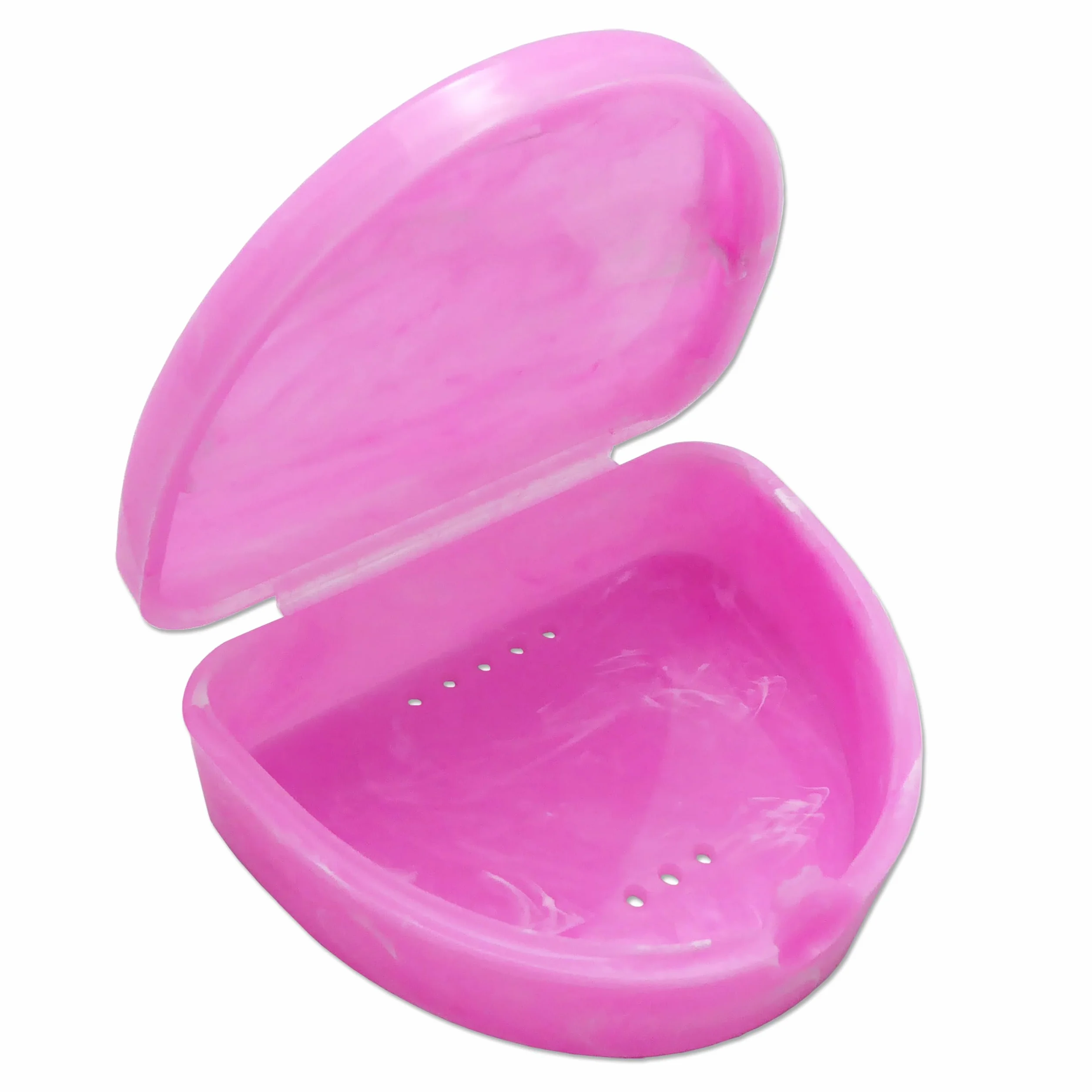 Ortodóncico fundas dentales delgadas mármol retenedores bandejas blanqueamiento dentaduras rosa morado