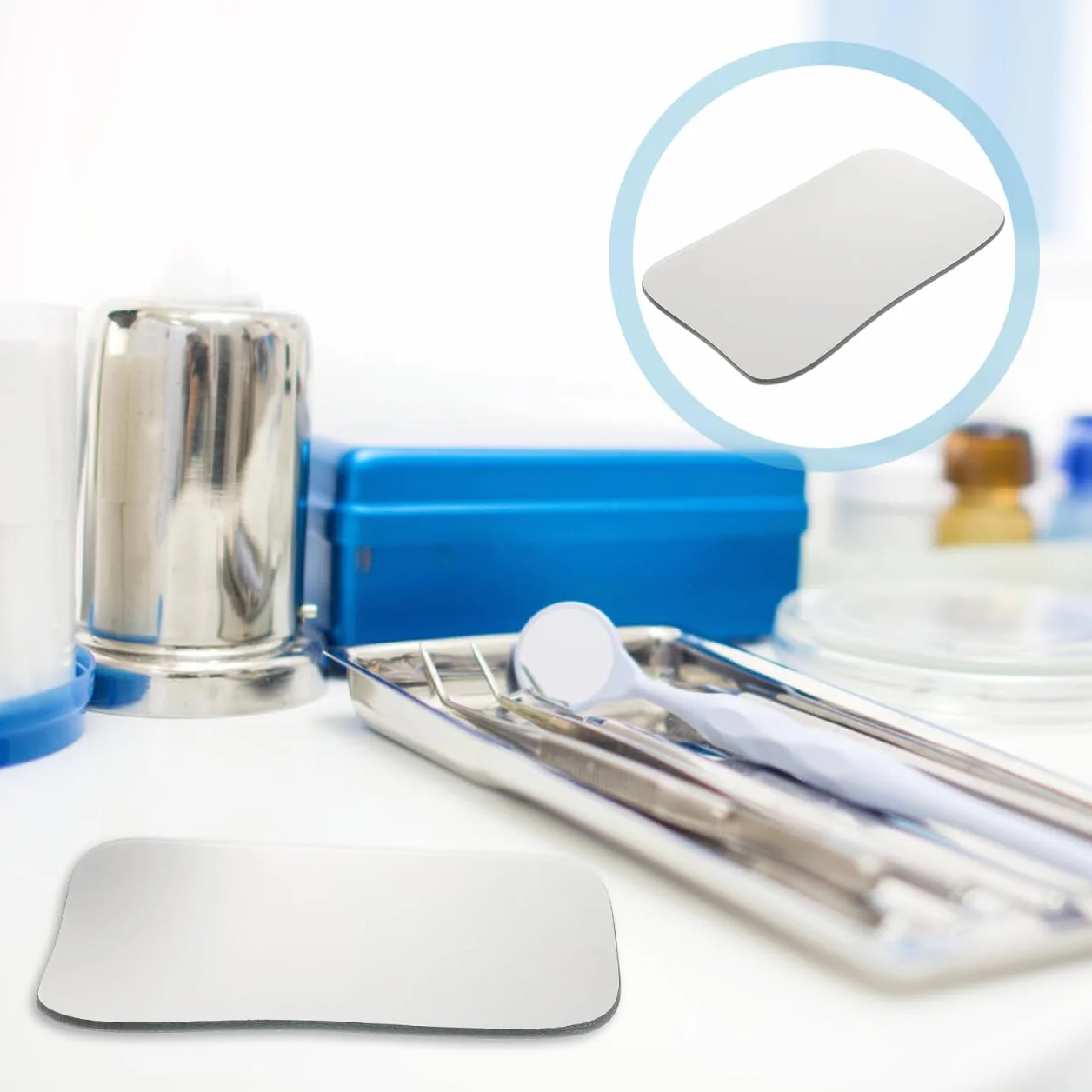 Healifty Reflector Dental Oral Espejo De Fotografía De Doble Cara Ligero 4.60X2.83X0.19In Compatible Con Autoclave
