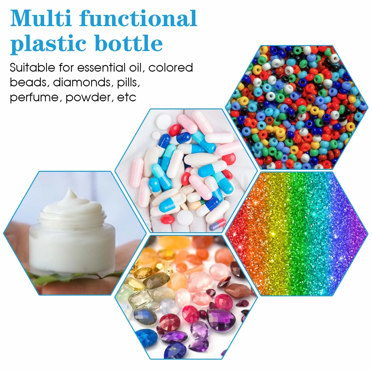 UMILKI 30 Frascos Pequeños de Plástico para Muestras, 20 ml con Tapón de Rosca