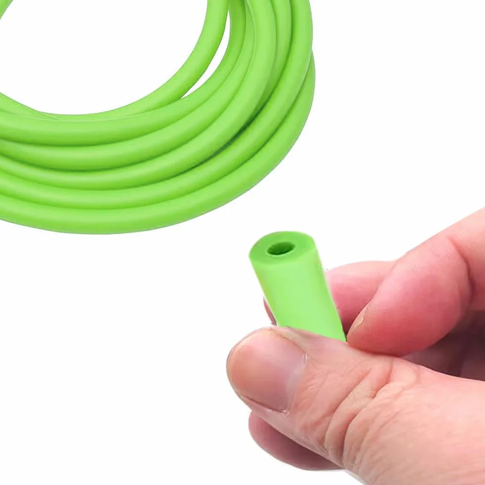 Tubo de látex natural 5M 16.40FT banda quirúrgica manguera goma ID 1.7mm OD 4.5mm Verde