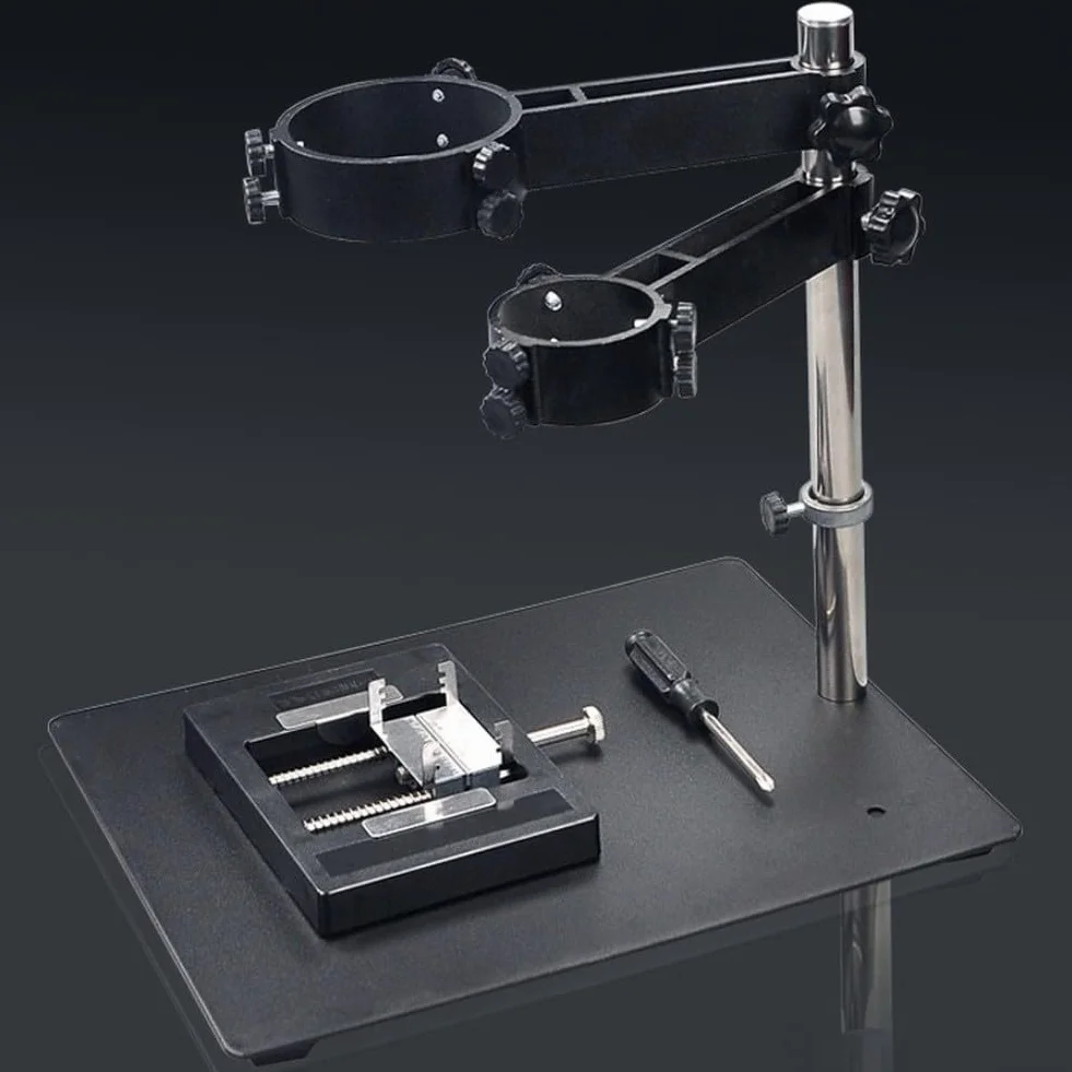 Soporte ajustable para pistola de calor, plegable 360°, base de abrazadera acero inoxidable