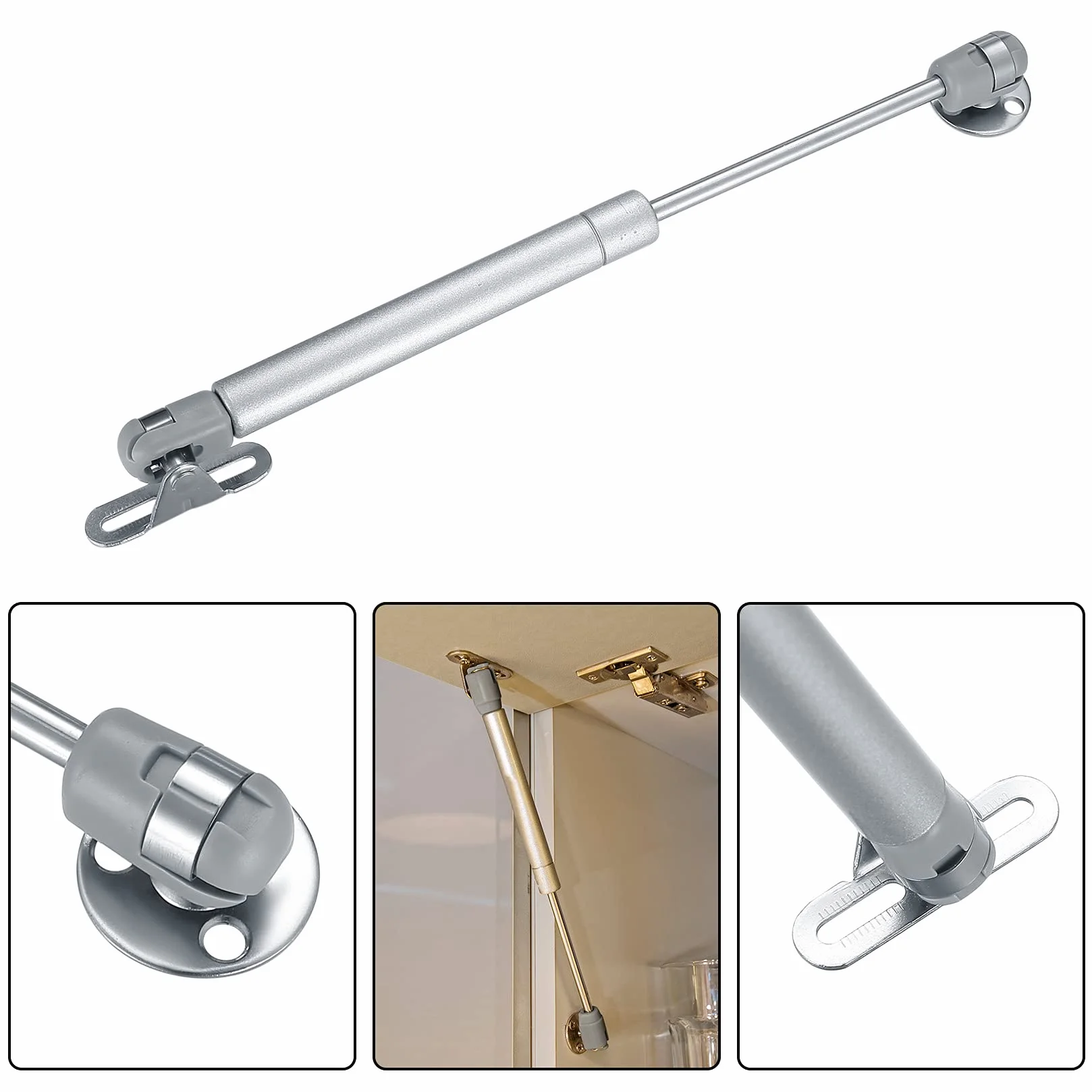 Pistones a Gas 100N 10KG Resorte de Gas para Puertas Armario Muebles de Cocina Elevación Neumática
