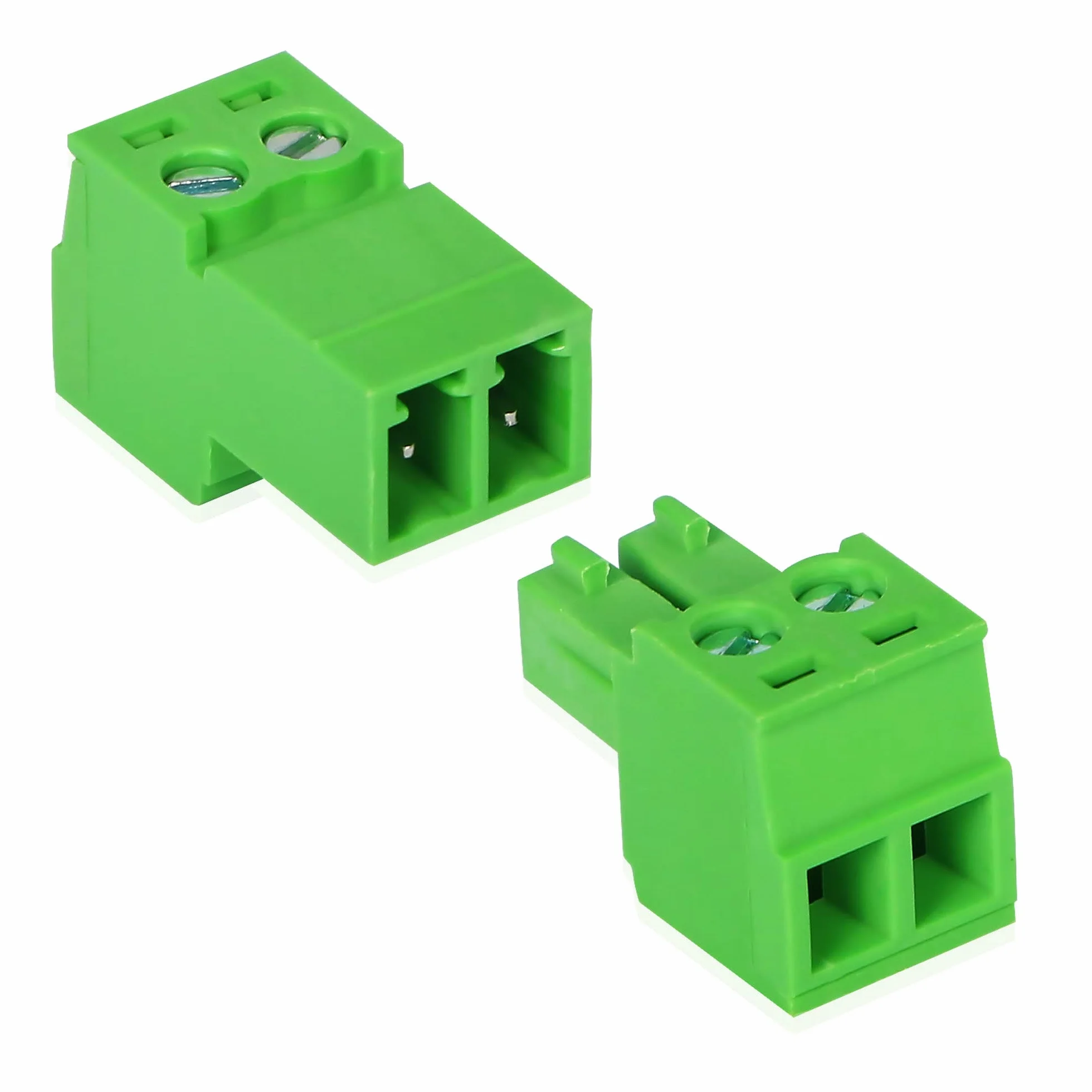 GINTOOYUN 5 conjuntos Phoenix conector 2 pines 300V 3.81mm bloque de terminales de circuito de puesta a tierra PCB tornillos