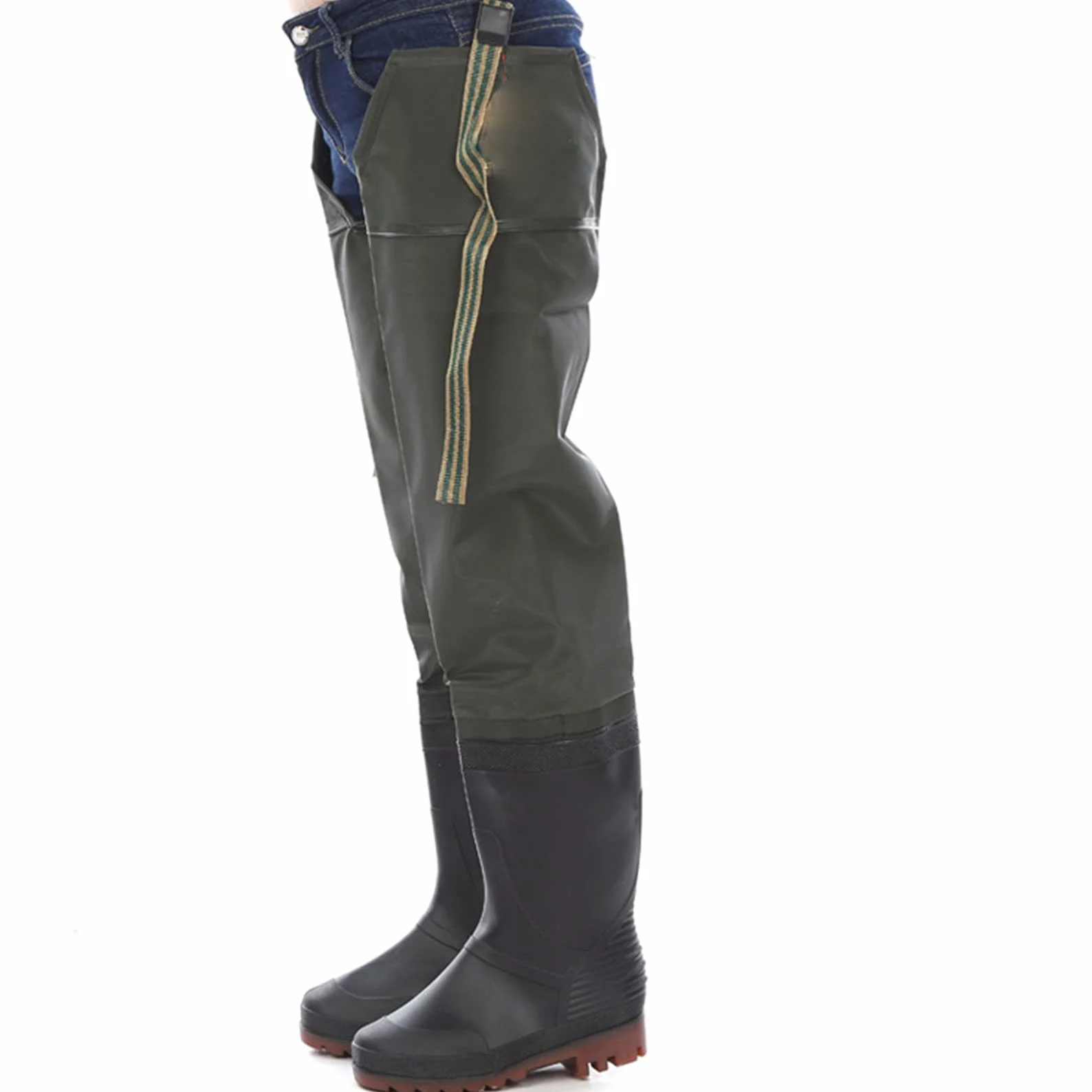 Pantalones De Pesca Impermeables De Punto para Hombre, Zapatos De Agua hasta La Rodilla, Pantalones De Pierna De PVC, Botas De Pesca Antideslizantes para Exteriores, Botas De Pesca