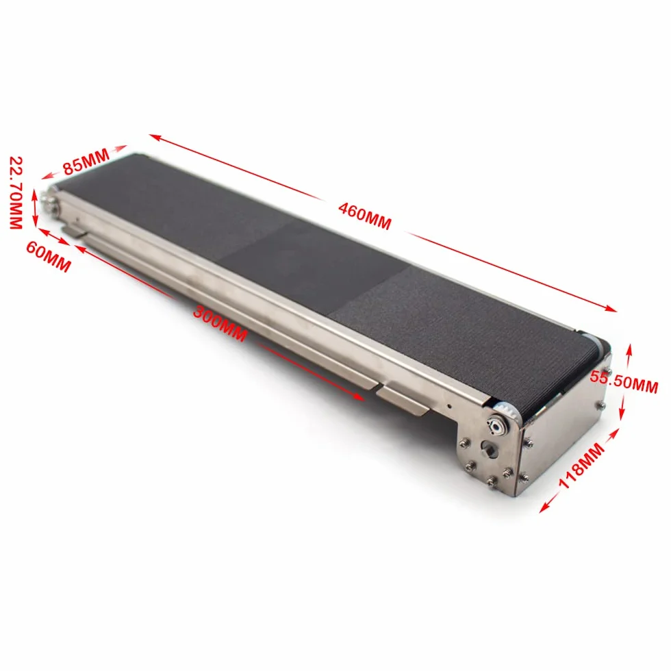 Acero Inoxidable Cinta Transportadora Automática 460mmx85mm 3.5-5kg 35RPM DC24V
